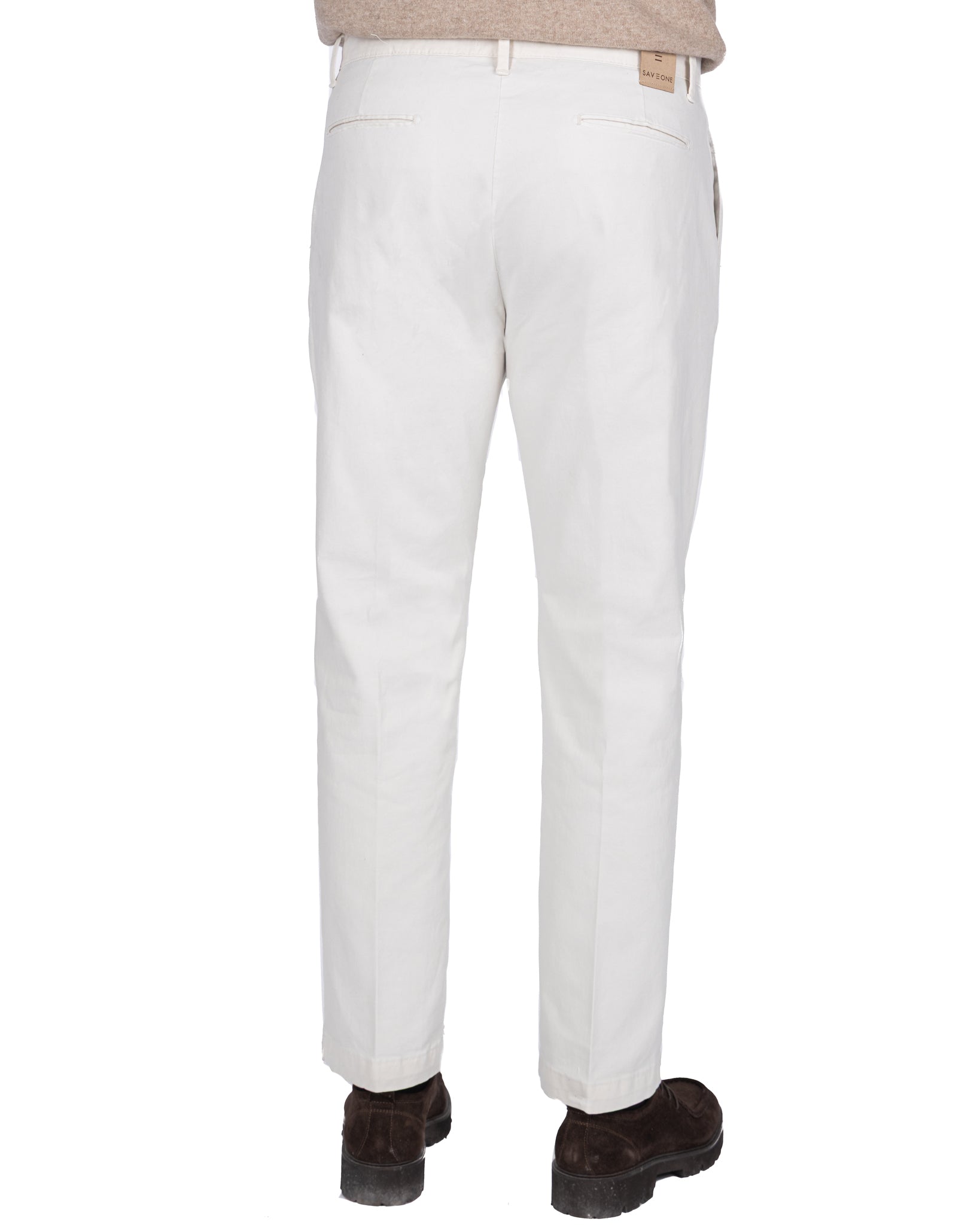 Pantalone Sean in cotone panna