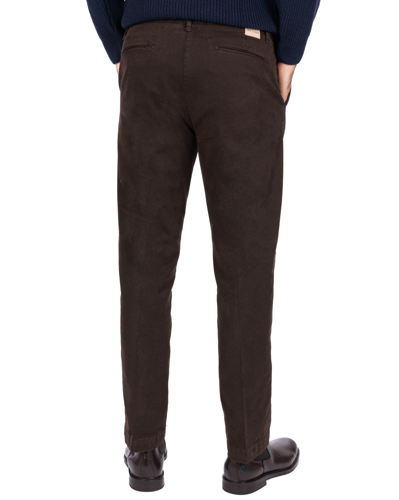 Pantalone Sean in cotone moro