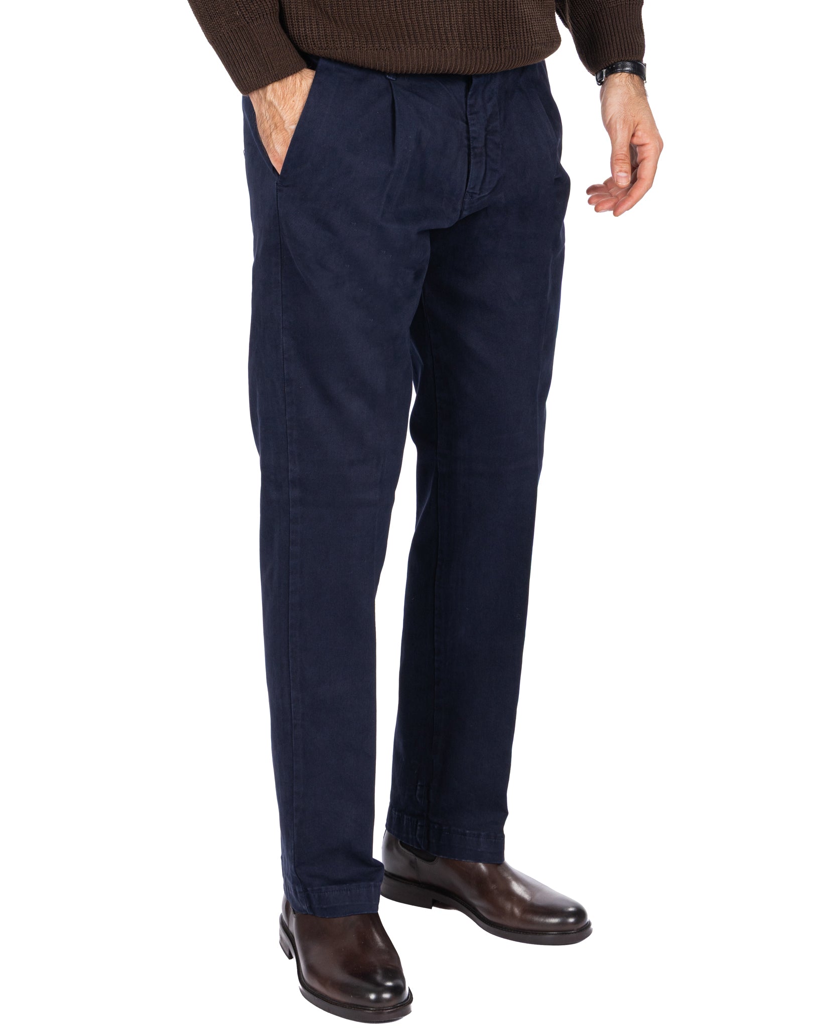 Sean blue cotton trousers