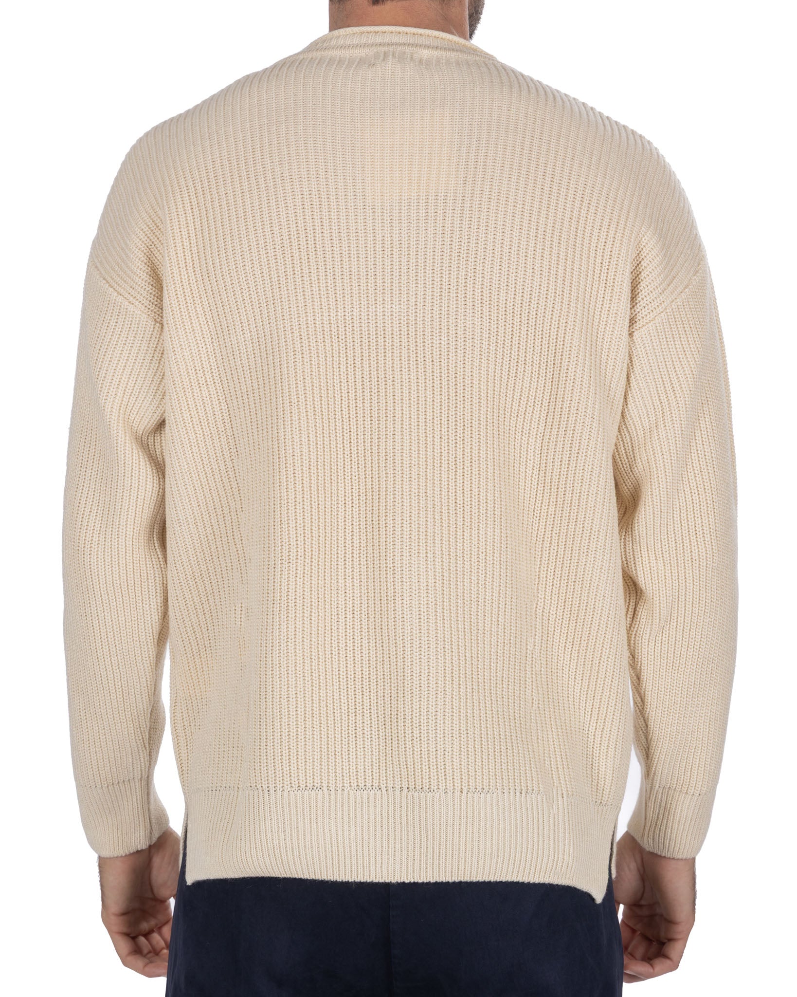 Girocollo Sven a coste beige