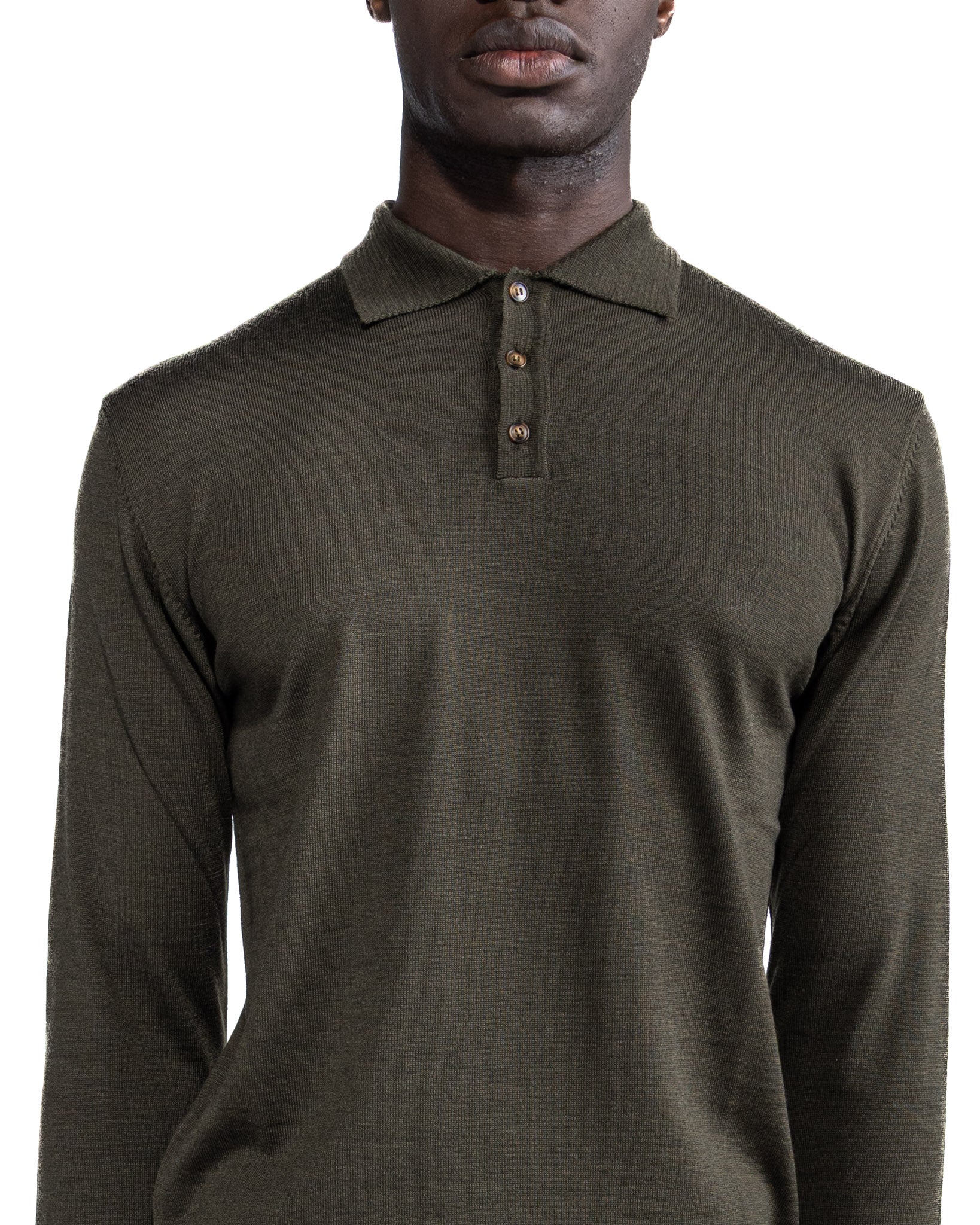 Polo Rovigo in lana Tollegno militare