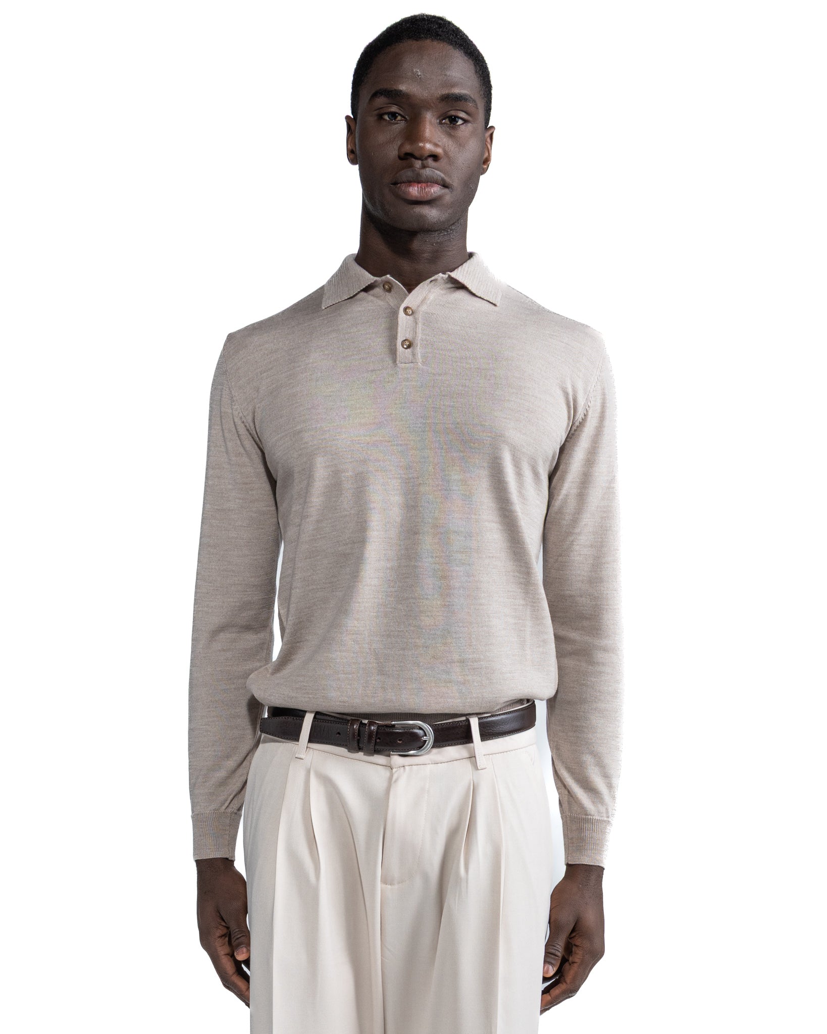 Polo Tiger in misto cachemire beige