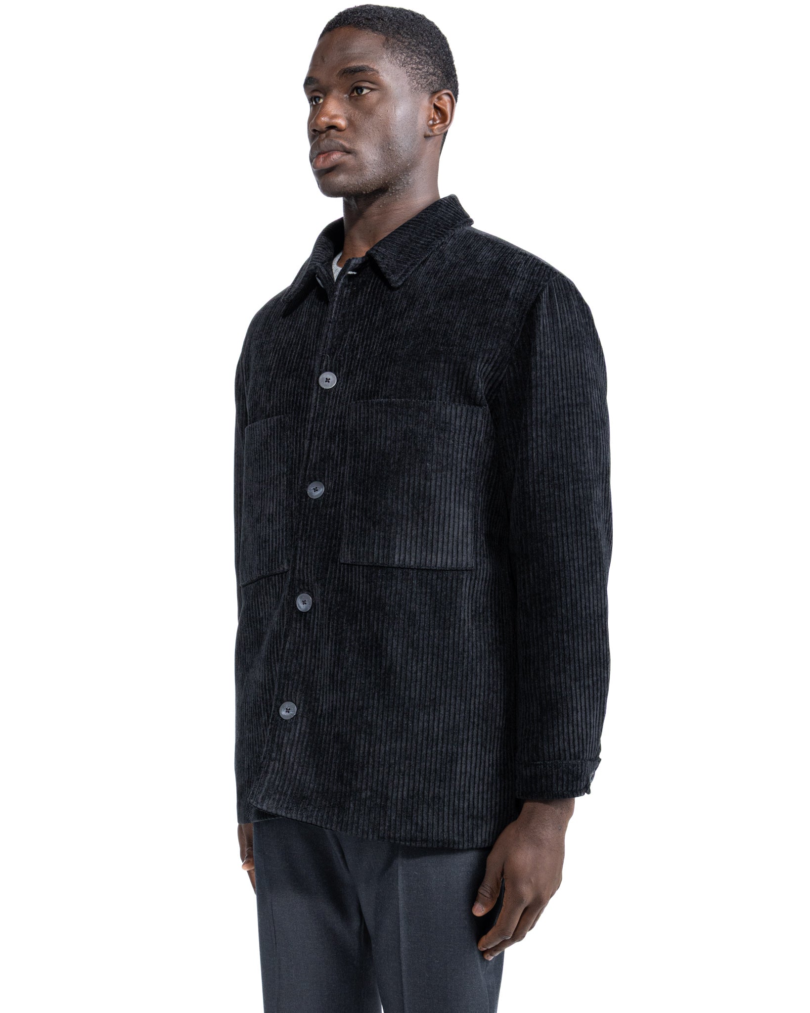 Jeremie Oversized Jacket in Black Velvet