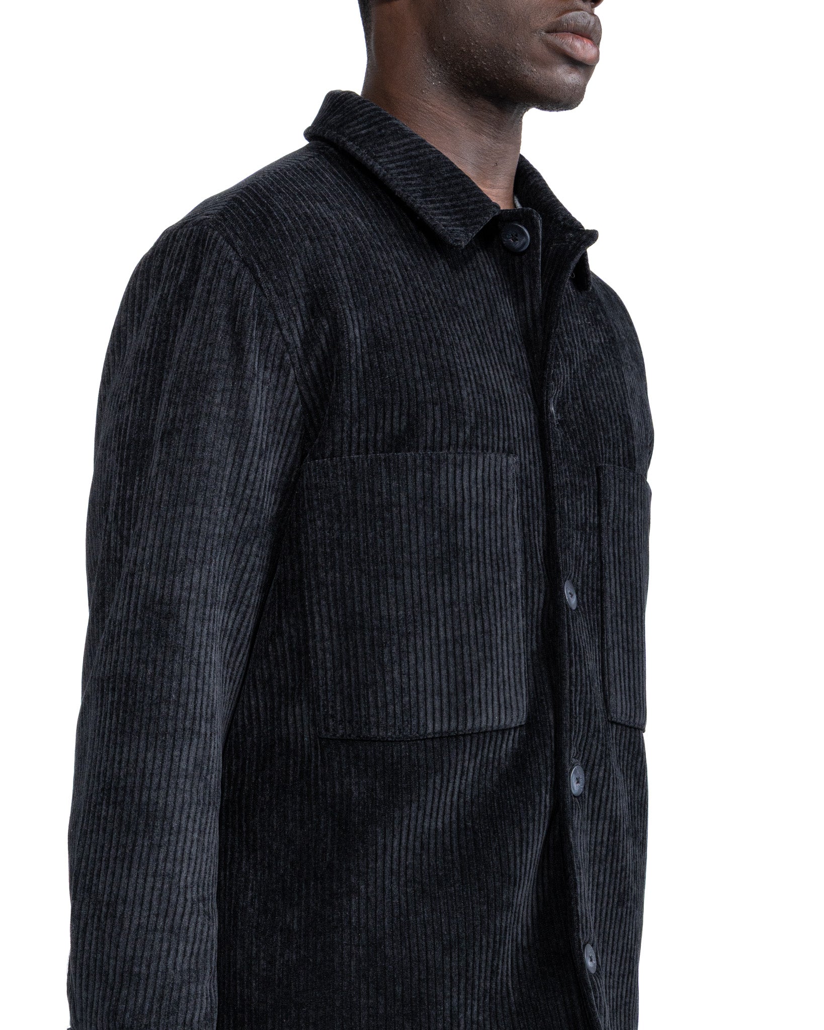 Jeremie Oversized Jacket in Black Velvet