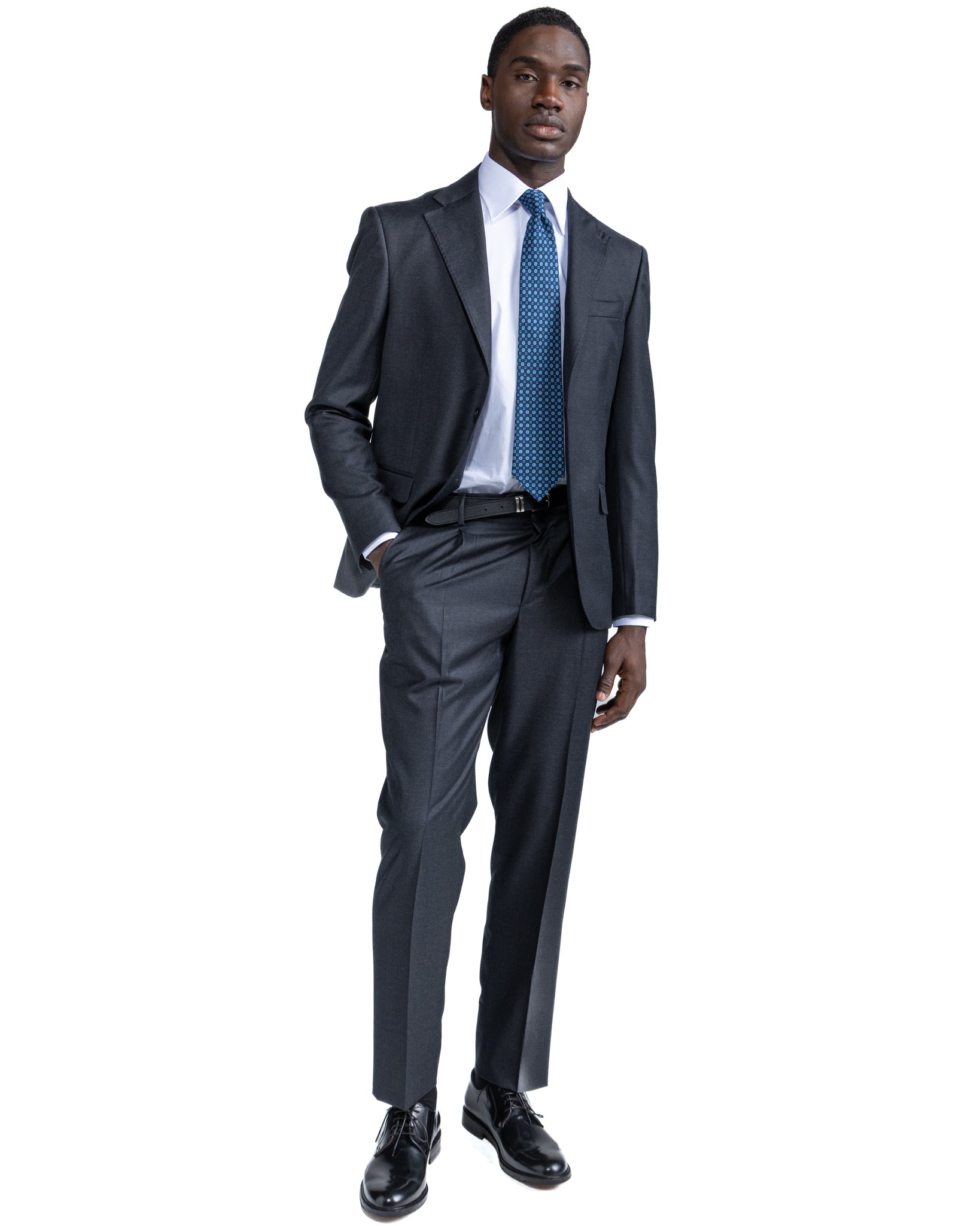 Staten wool trousers Canonico anthracite