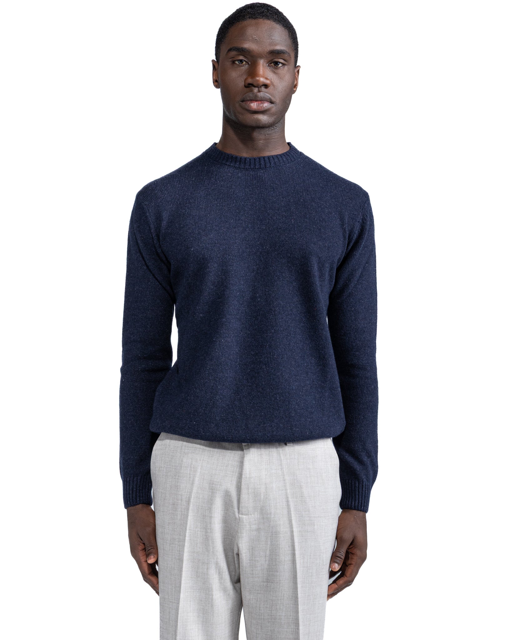 Etna crewneck in blue wool blend