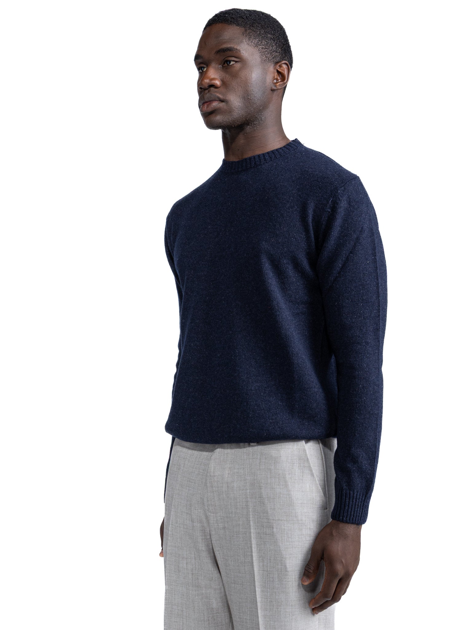 Girocollo Etna in misto lana blu