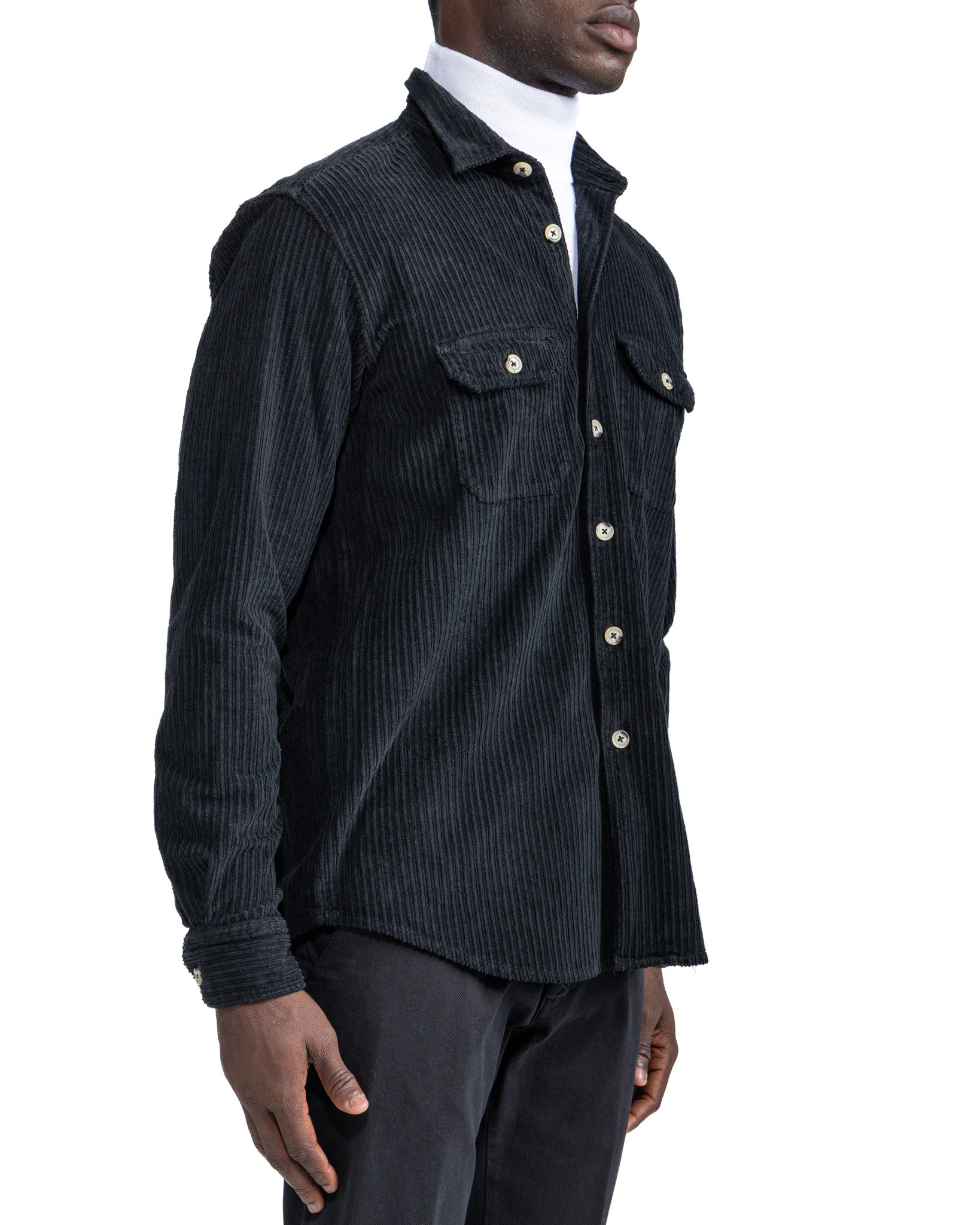 Atlantis - black velvet shirt