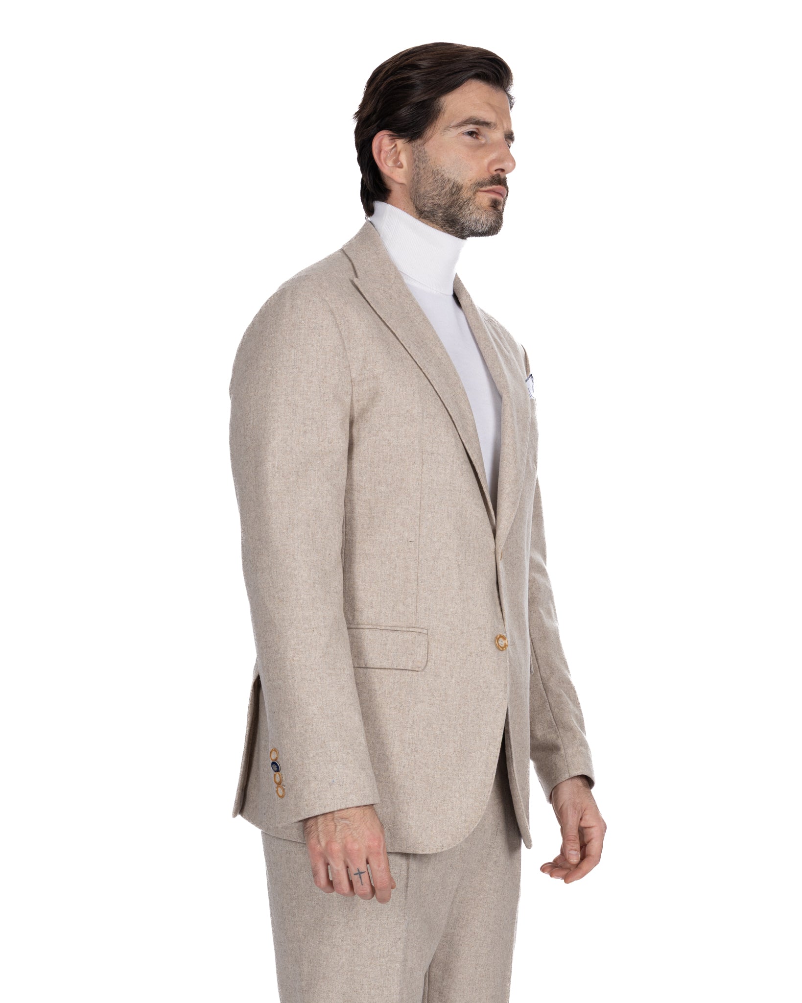 Giacca Reflex in flanella beige