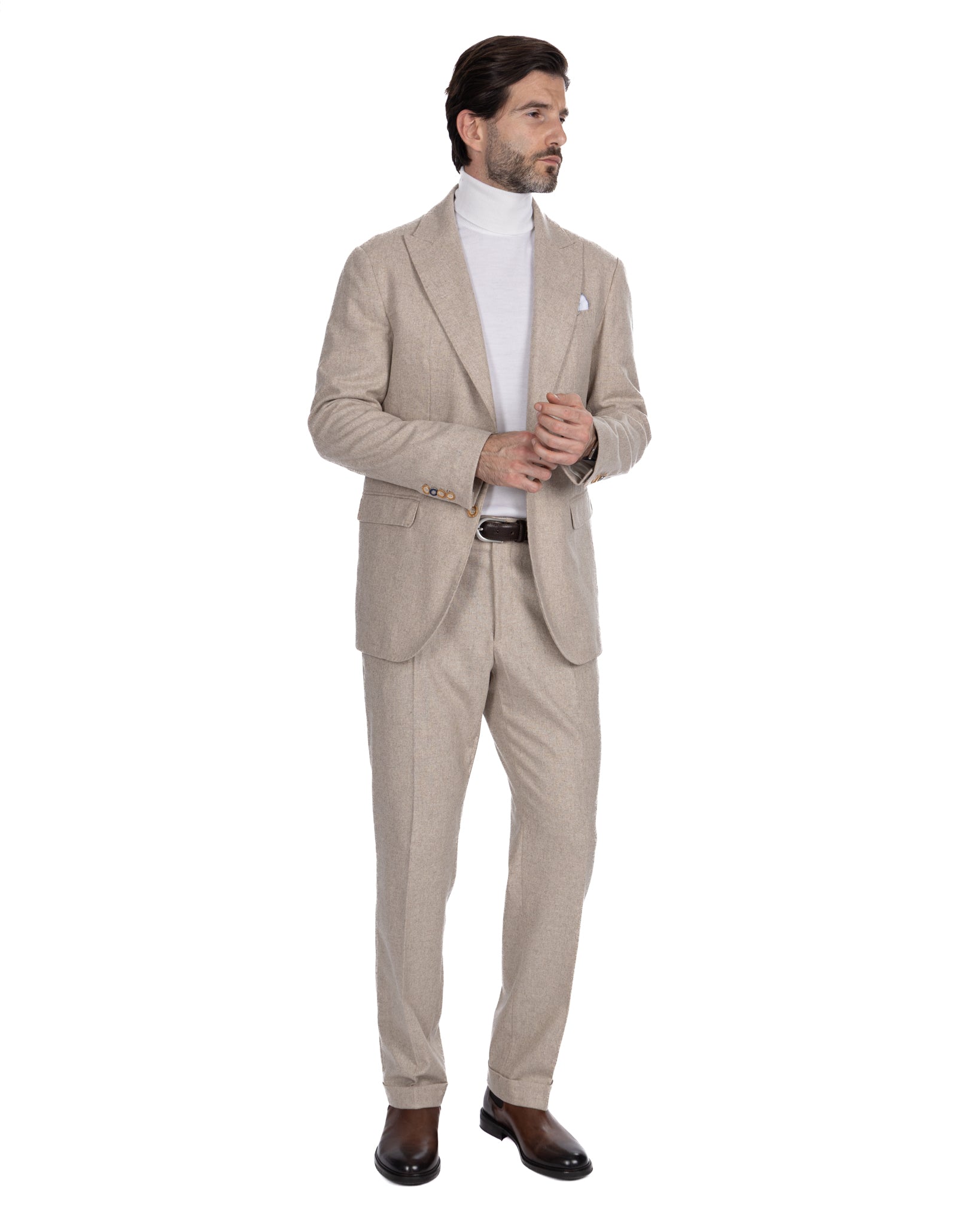 Giacca Reflex in flanella beige