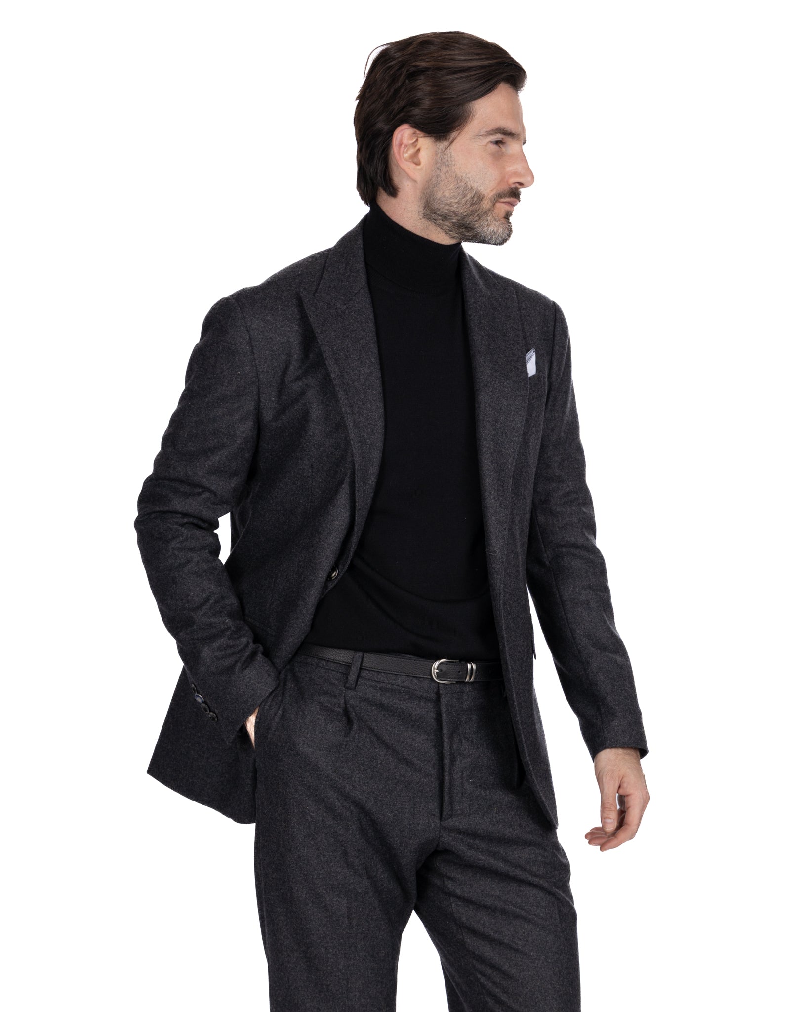 Veste Reflex en flanelle noire