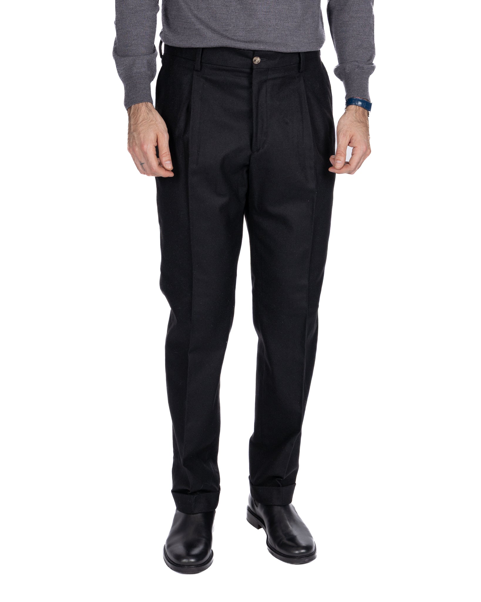 Pantalone Nikon in flanella nero