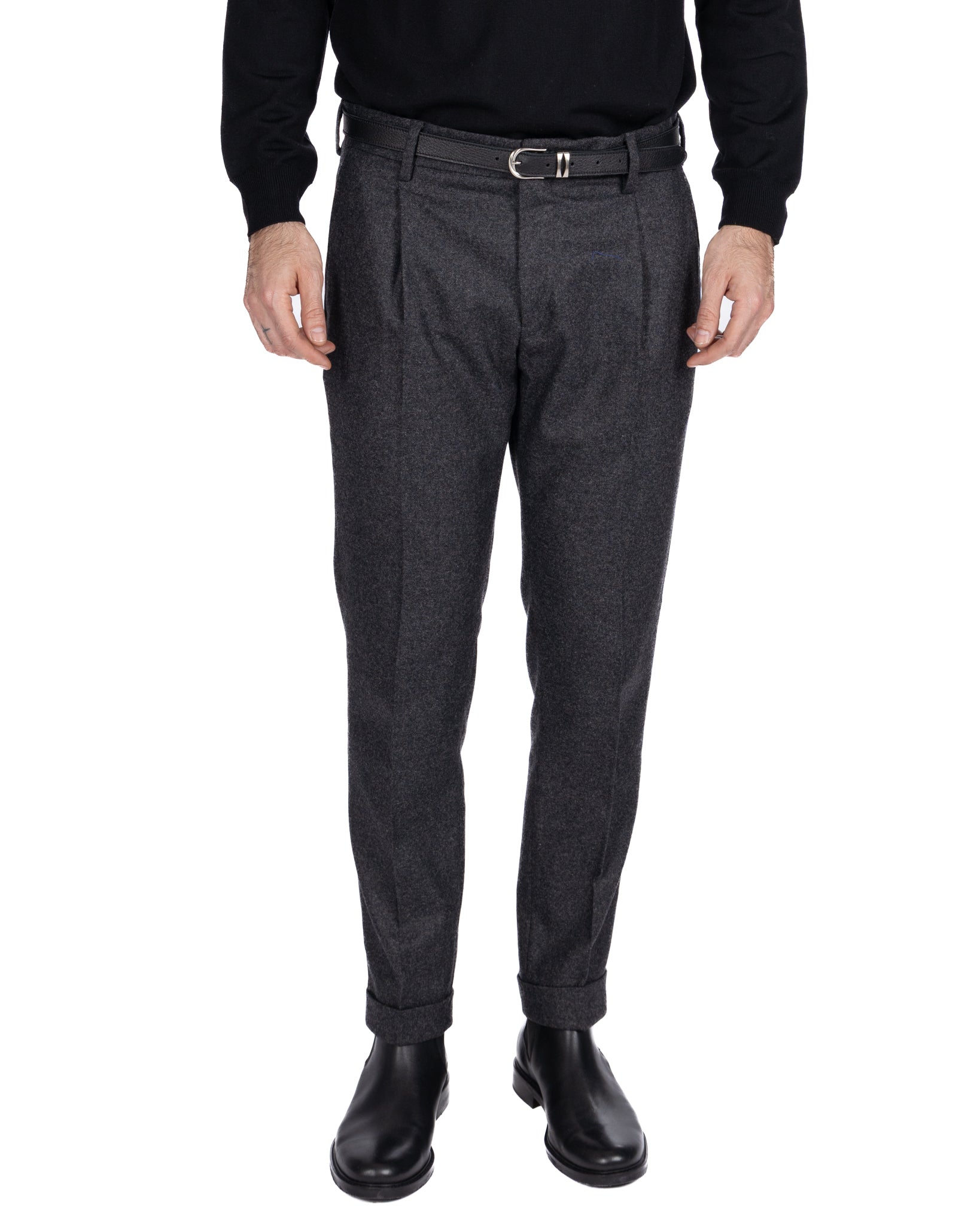 Pantalon Leica Band en flanelle anthracite