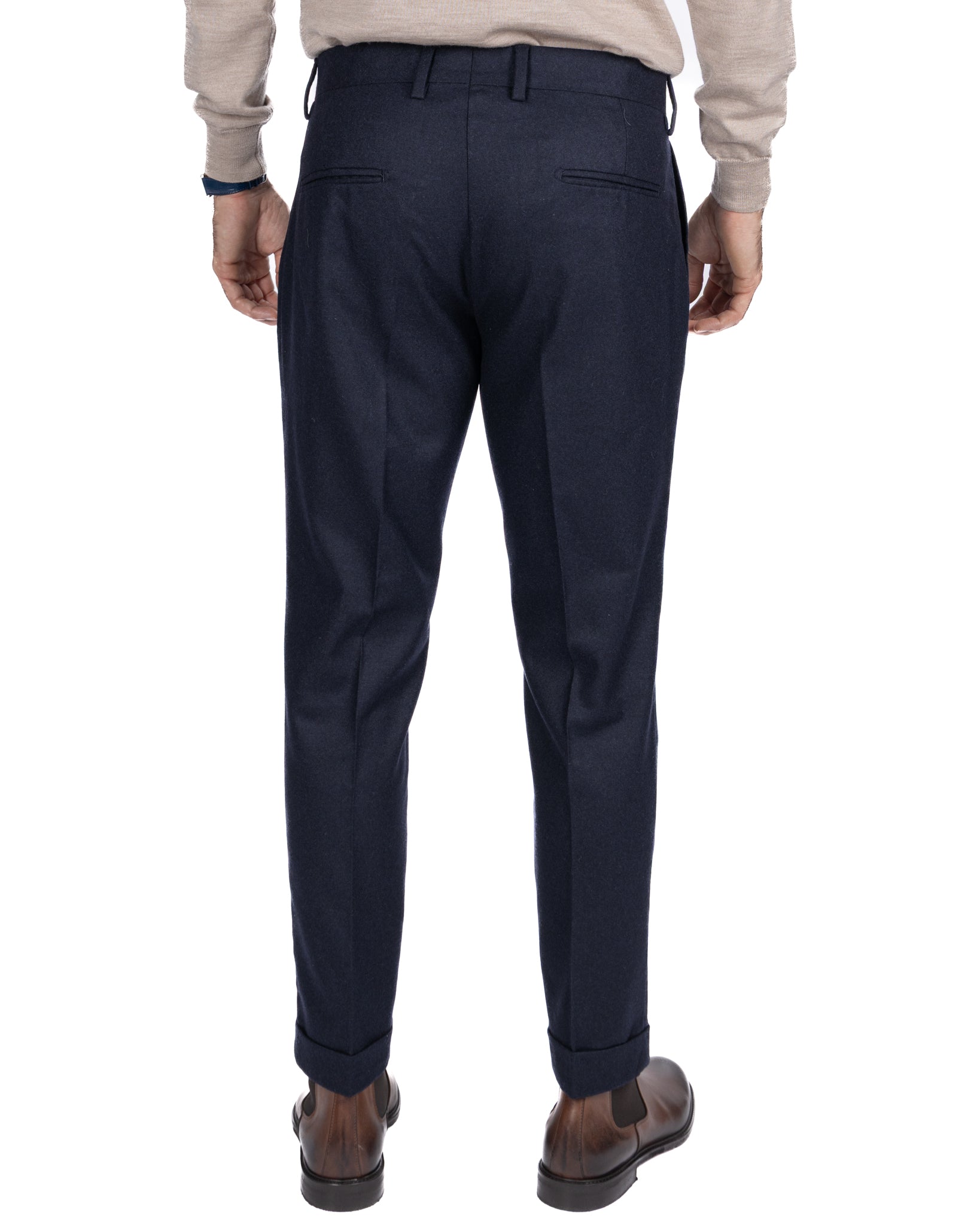 Pantalon Leica Band en flanelle bleue