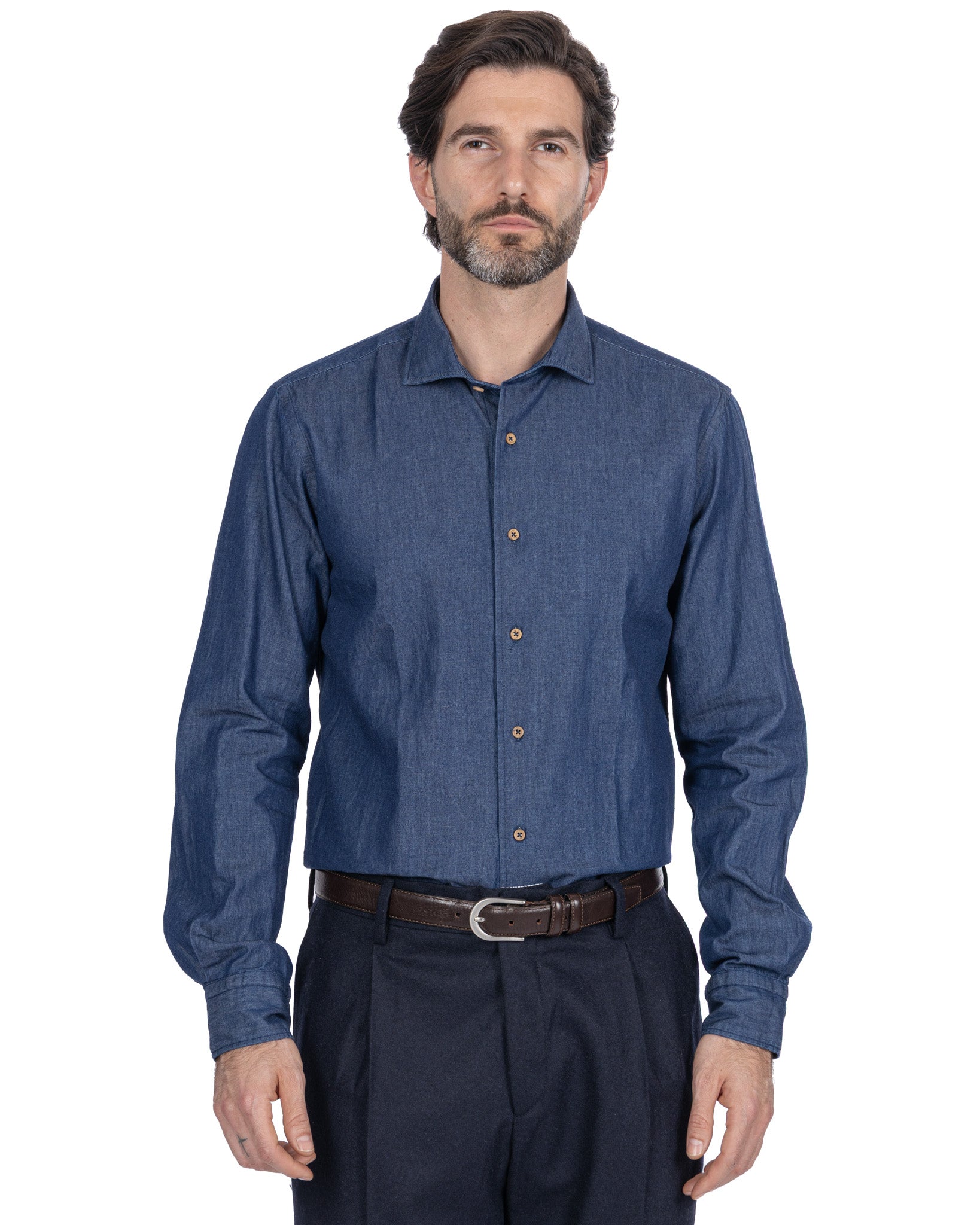 Chemise en denim délavée Mark Zero