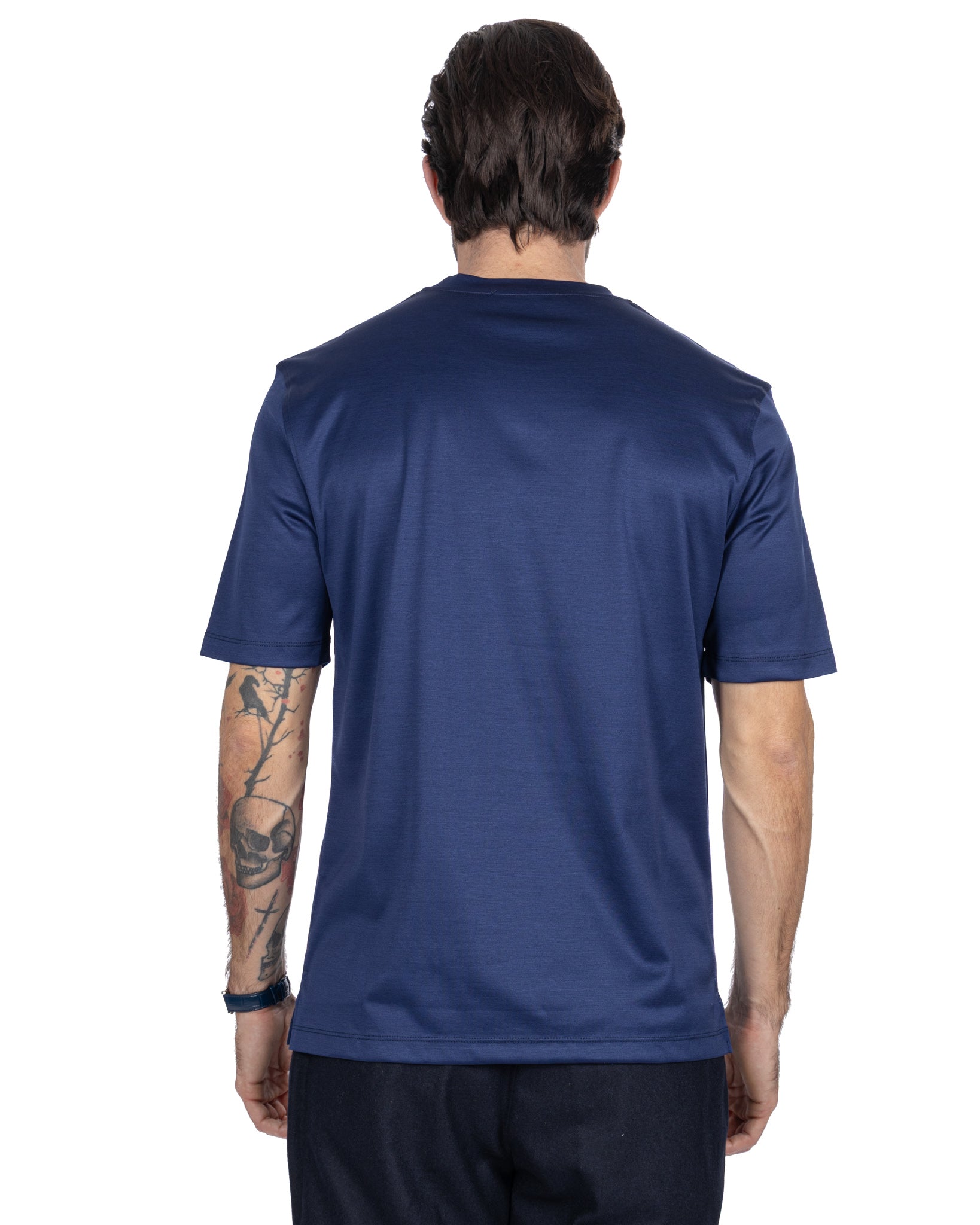 T-shirt Hoorn in filo di scozia blu