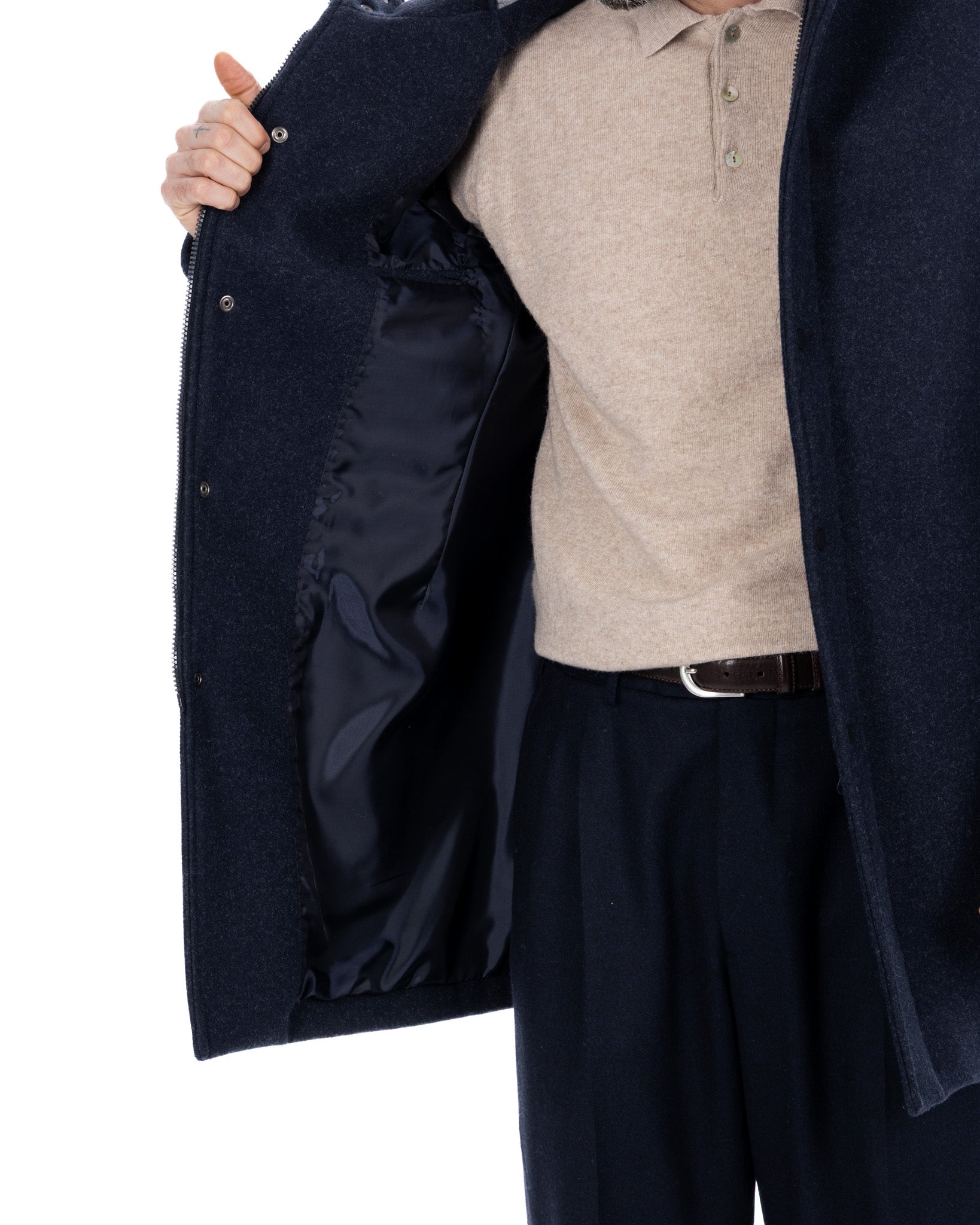 Giubbotto Denali in panno blu