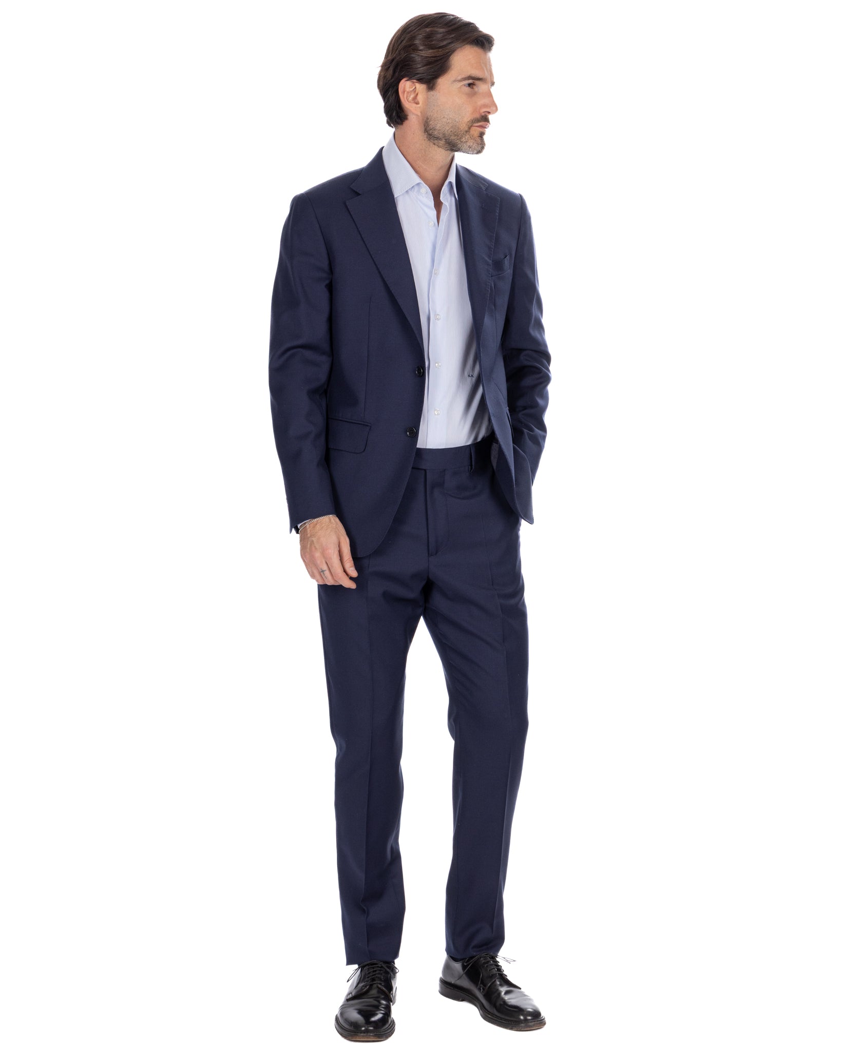 Pantalone Trevi in lana blu