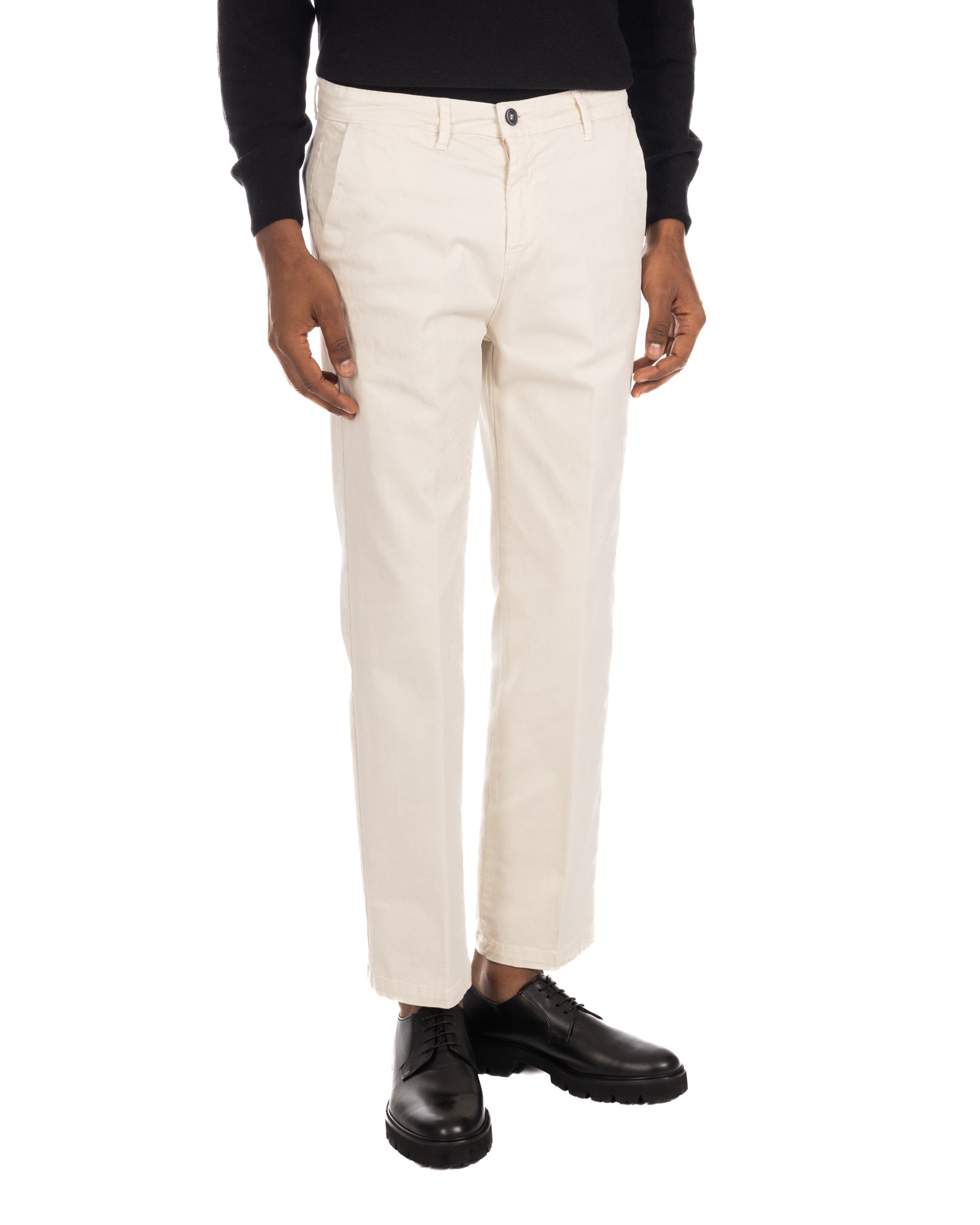 Sorrento - cream wide bottom trousers