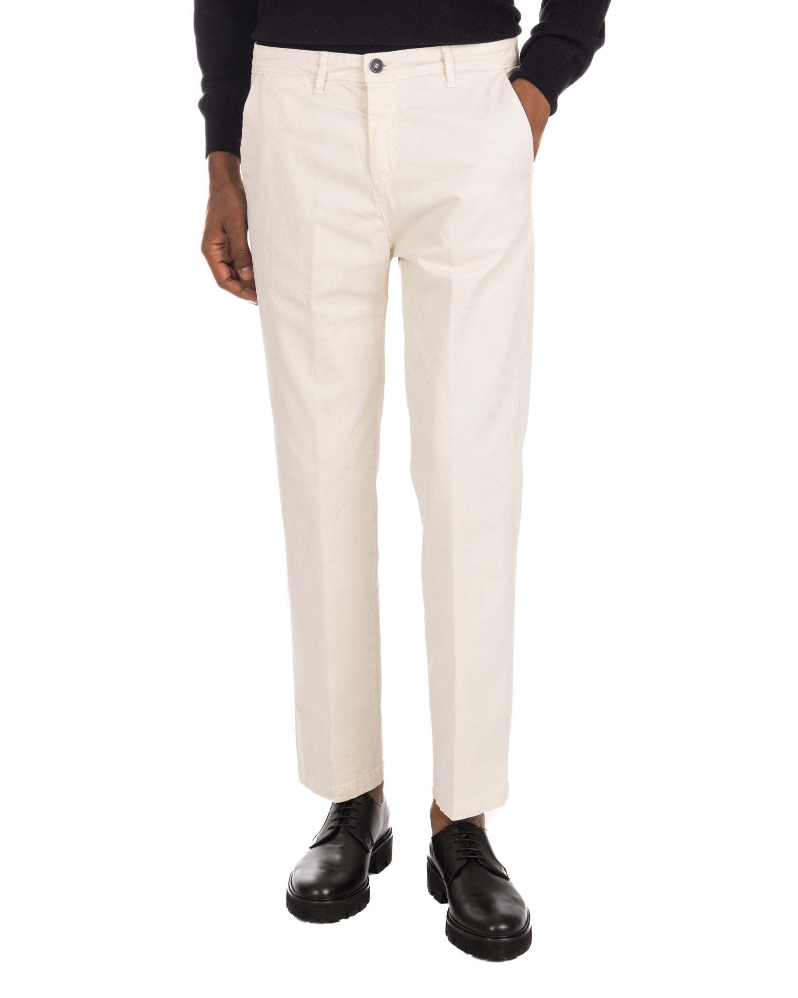 Sorrento - cream wide bottom trousers