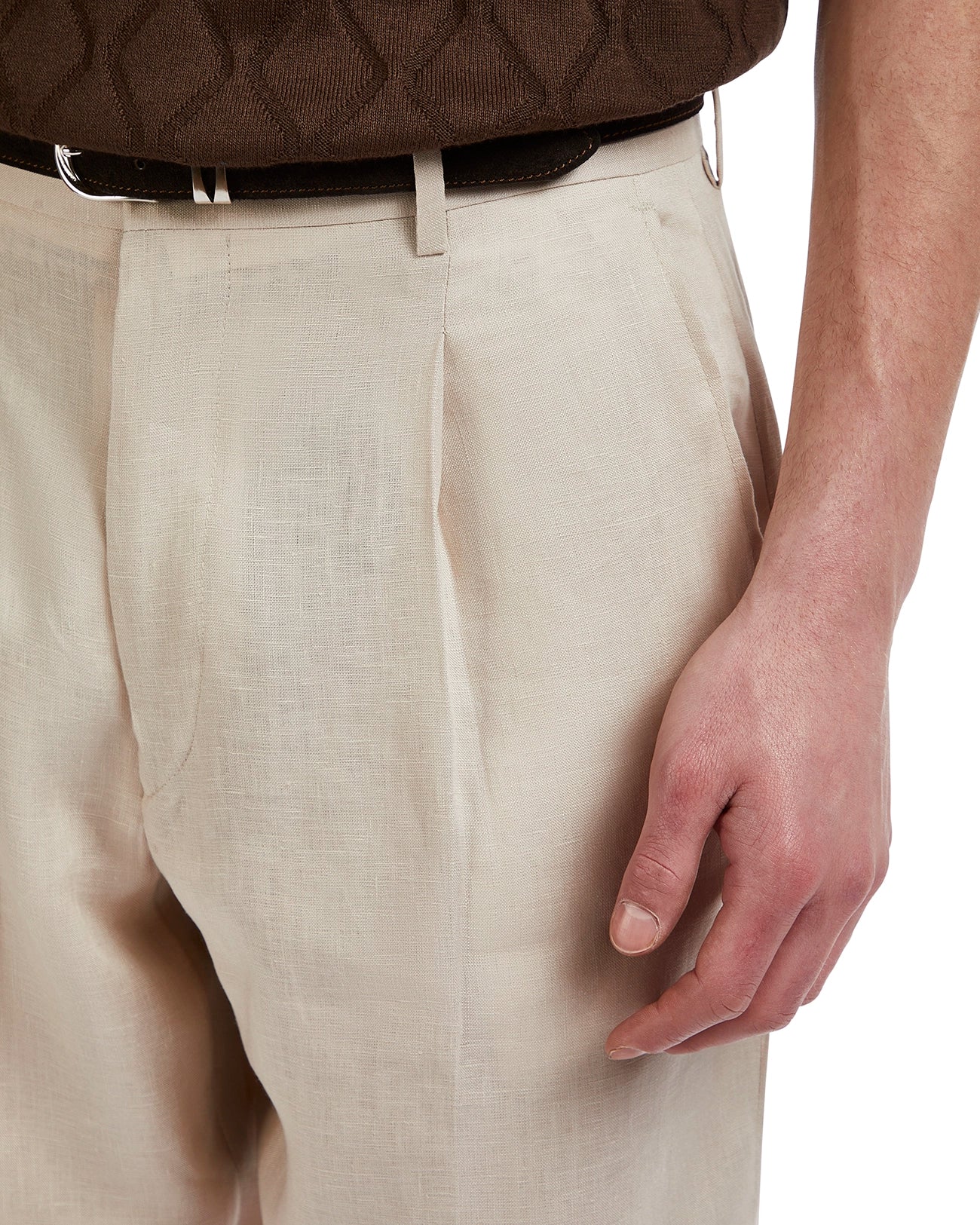 Pantalone Piana in puro lino spago