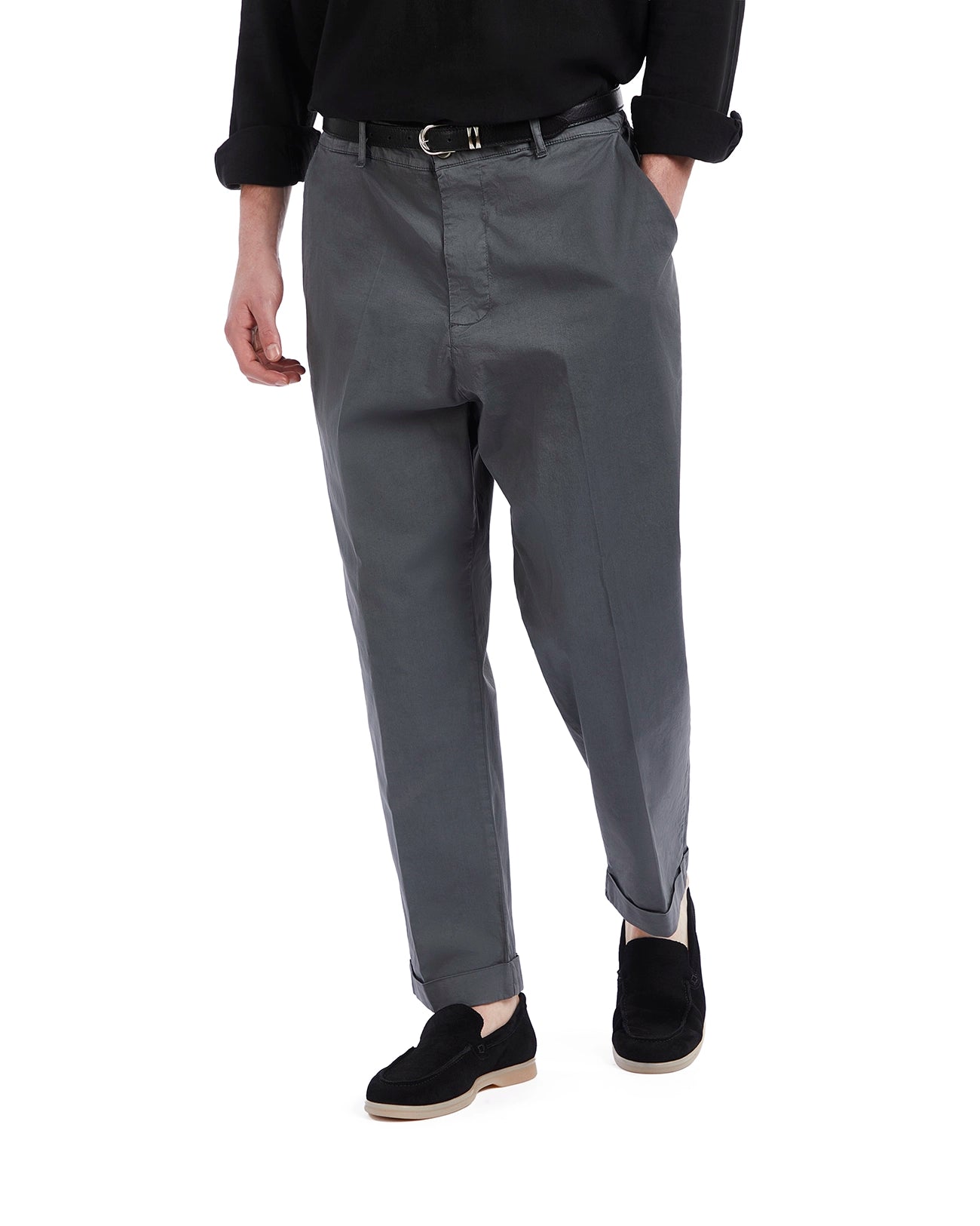 Pantalone Wels in cotone grigio