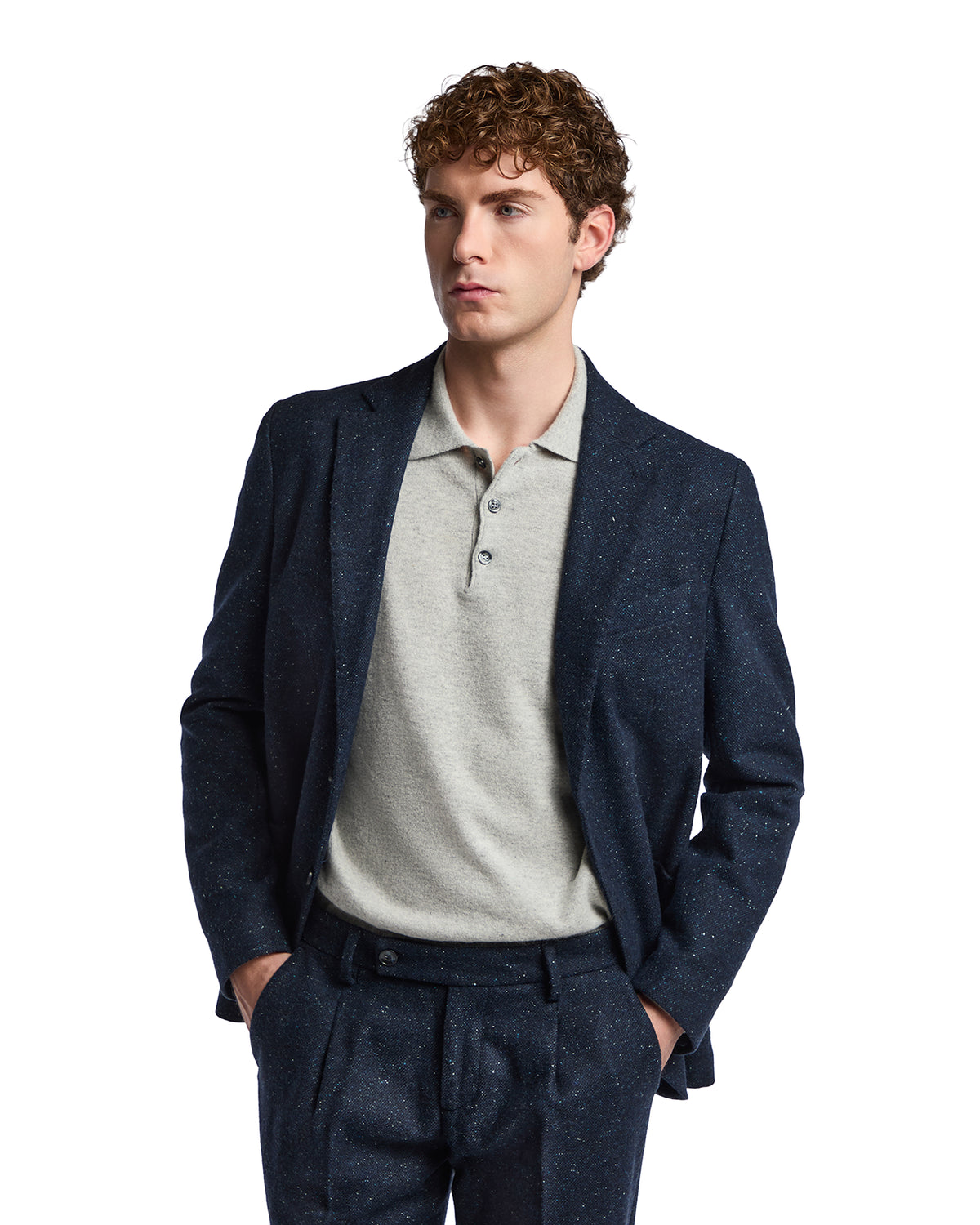 Chaqueta Pepe melange azul