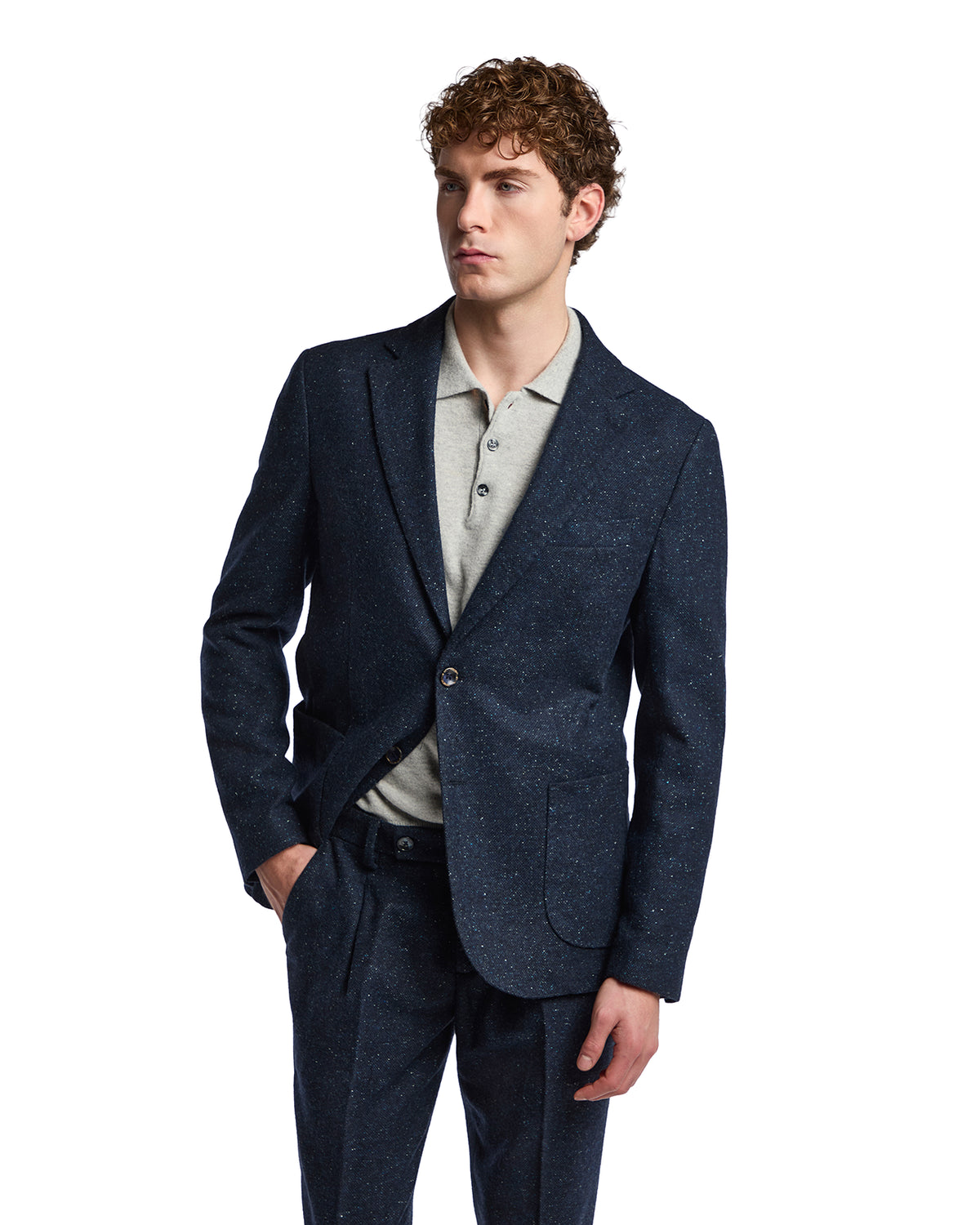 Chaqueta Pepe melange azul