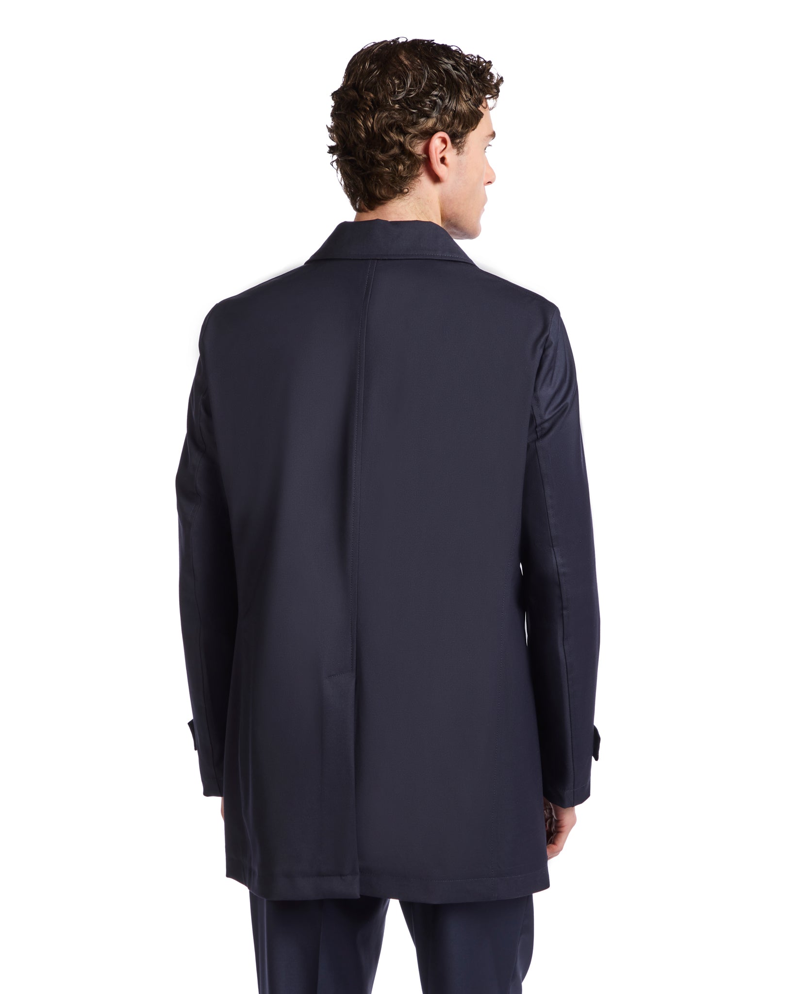 Trench Mantova sfoderato blu