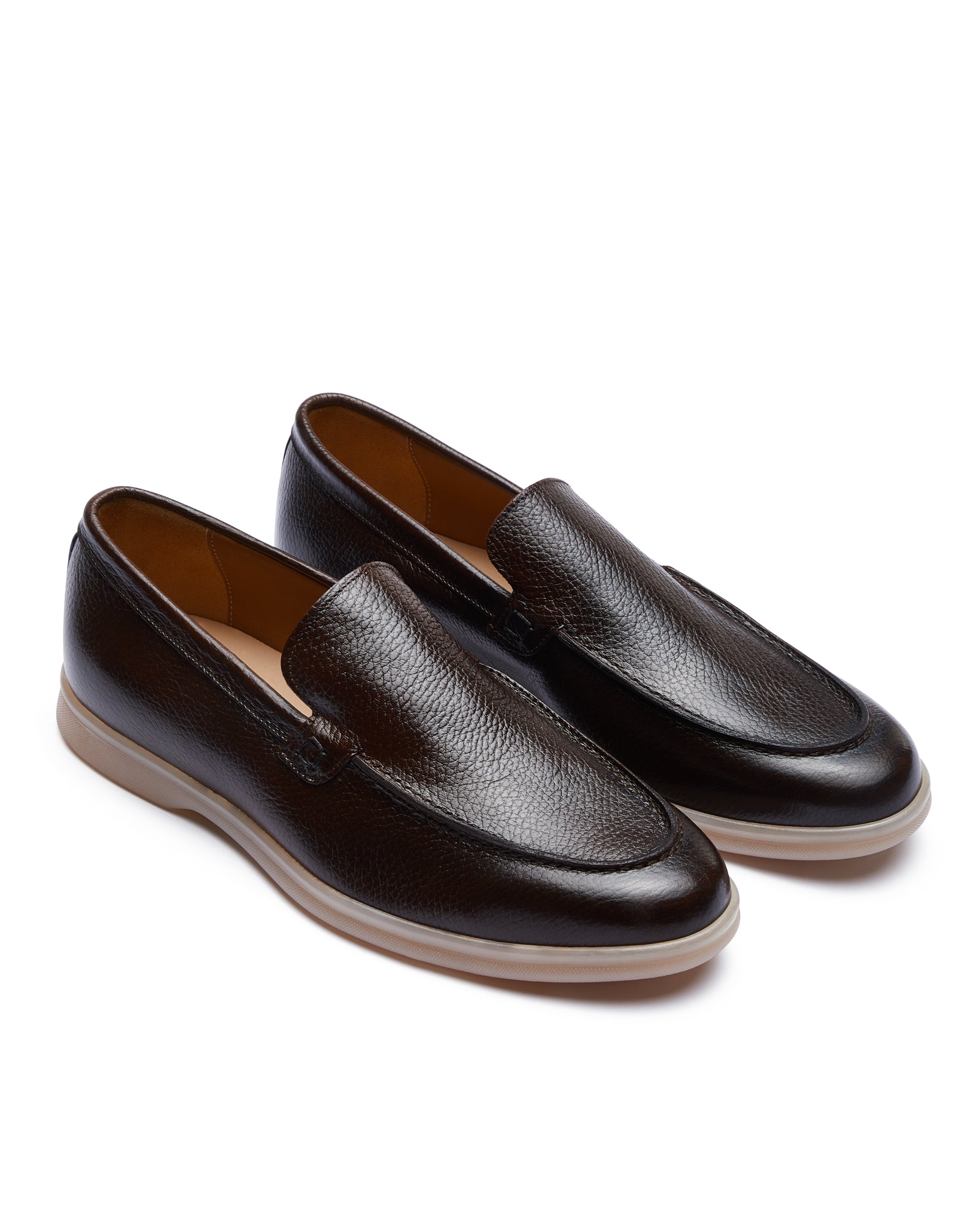 Dark brown leather Pier loafer