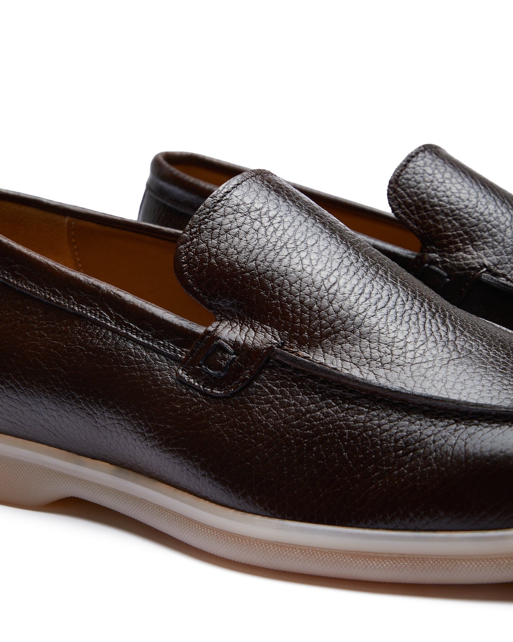 Dark brown leather Pier loafer