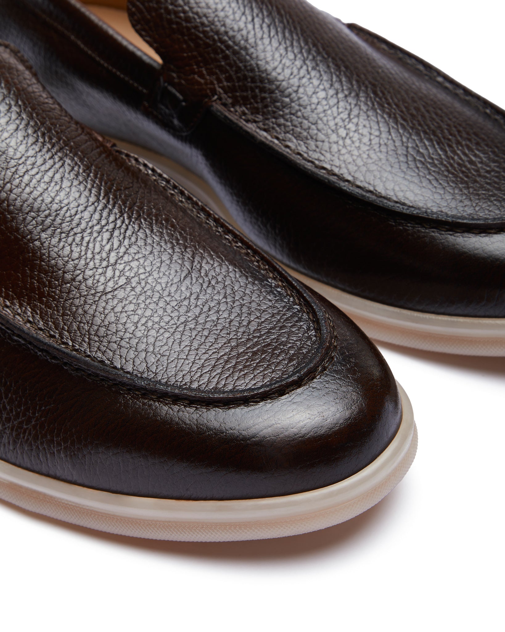 Dark brown leather Pier loafer