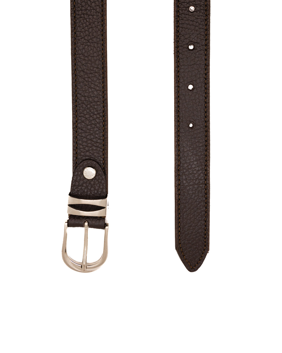 Siena - ceinture en cuir martelé marron foncé