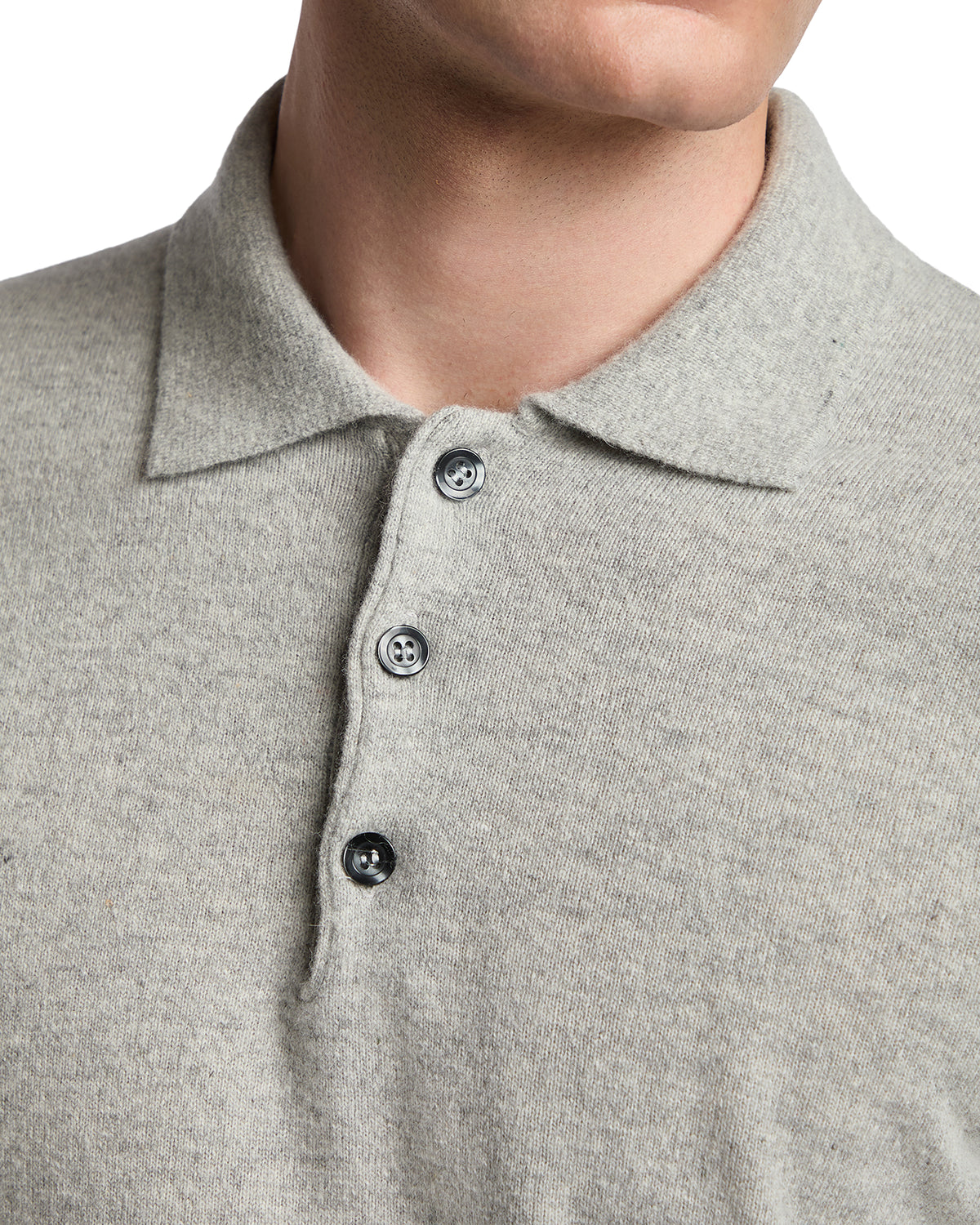 Polo Tiger de mezcla de cachemir gris