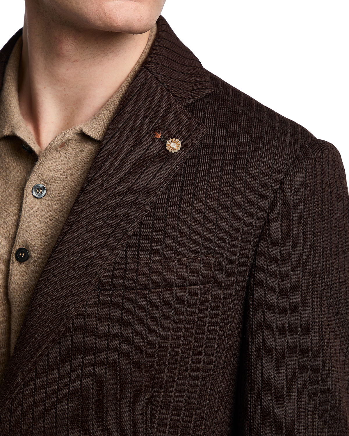 Chaqueta Verti a rayas color moro