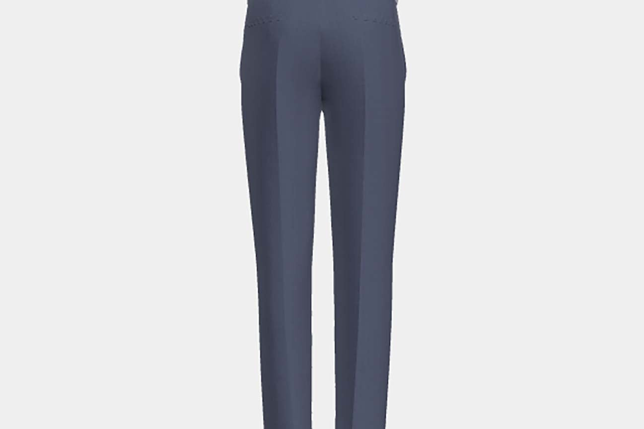 Pantalon en laine solaro années 130 sur mesure en bleu clair Caccioppoli