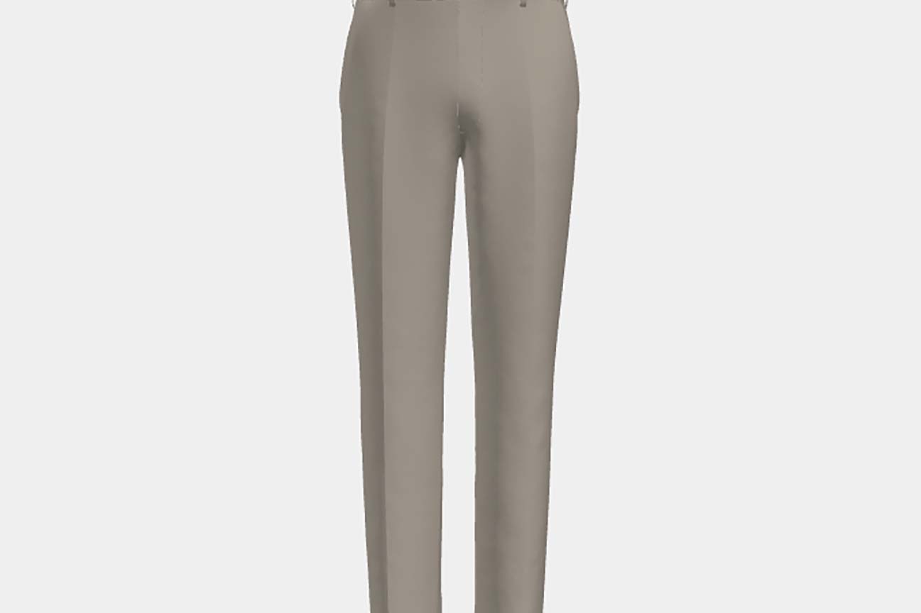 Made-to-measure trousers in 130s cream wool Caccioppoli