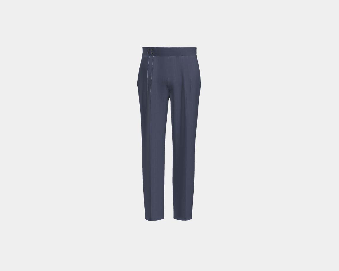 Light blue solaro 130s wool tailored trousers with band Caccioppoli