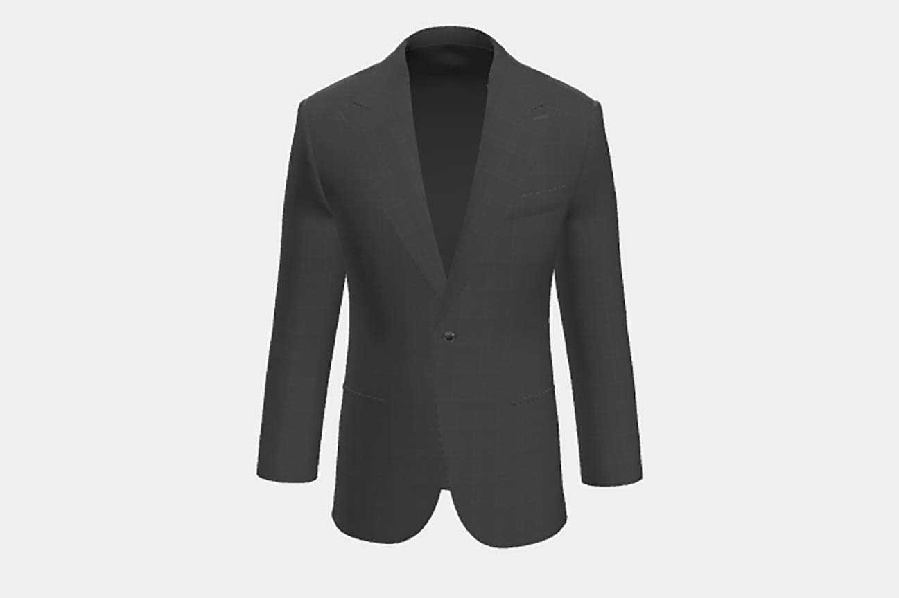Veste tailleur en laine grise années 150 Loro Piana