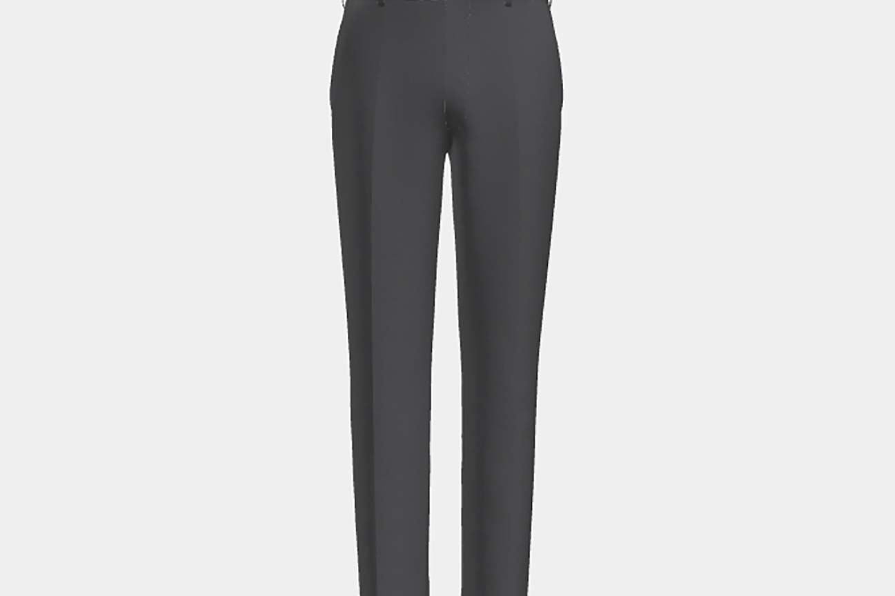 Pantalon en laine gris années 130 sur mesure Caccioppoli