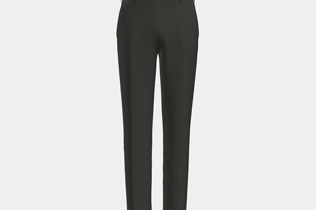 Pantalon tailleur en laine gris années 150 Loro Piana