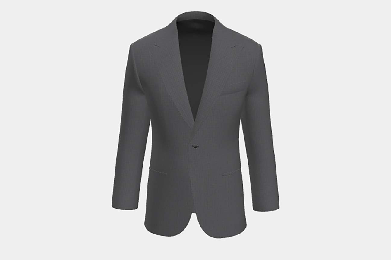 Veste tailleur en laine grise 110s Canonico