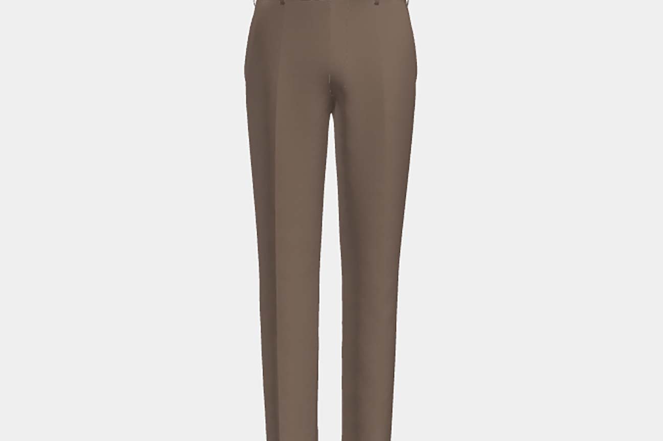 Pantalon tailleur en laine beige solaro années 130 Caccioppoli