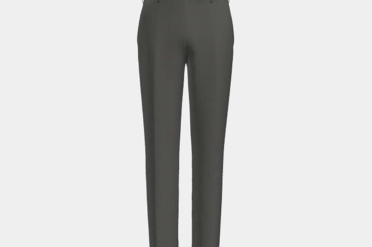 Pantalon en laine vert solaro années 130 sur mesure Caccioppoli