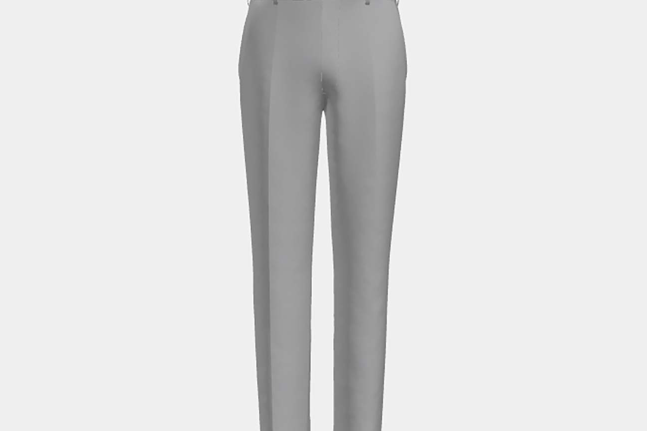 Pantalon tailleur en polyester et acrylique gris 110s Canonico
