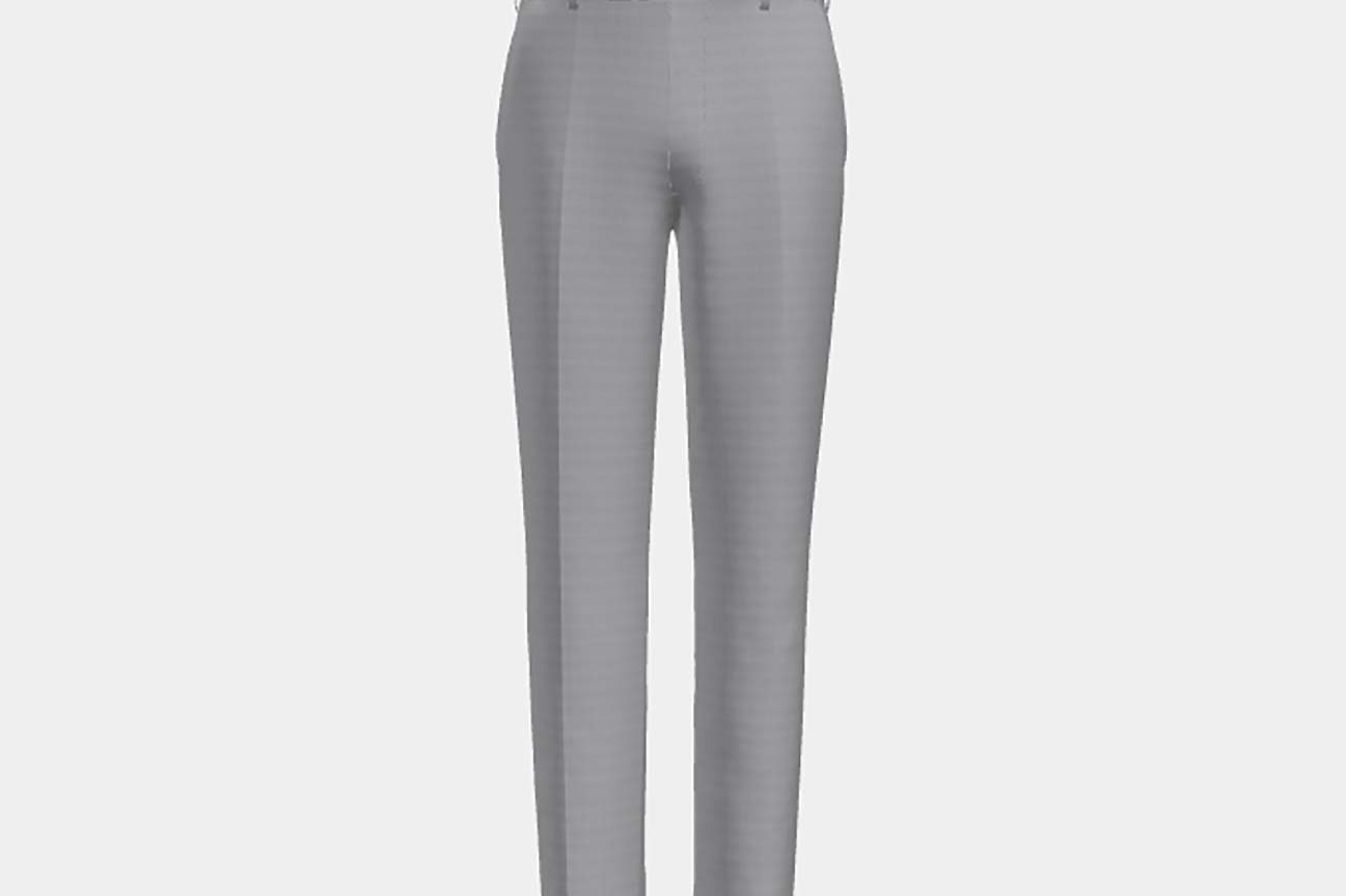Pantalon tailleur en polyester et acrylique gris 110s Canonico