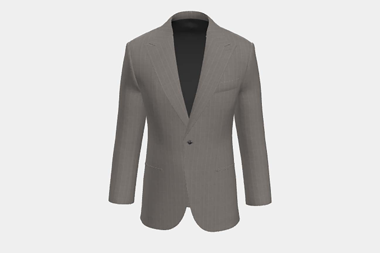 Veste tailleur en laine beige 110s Canonico