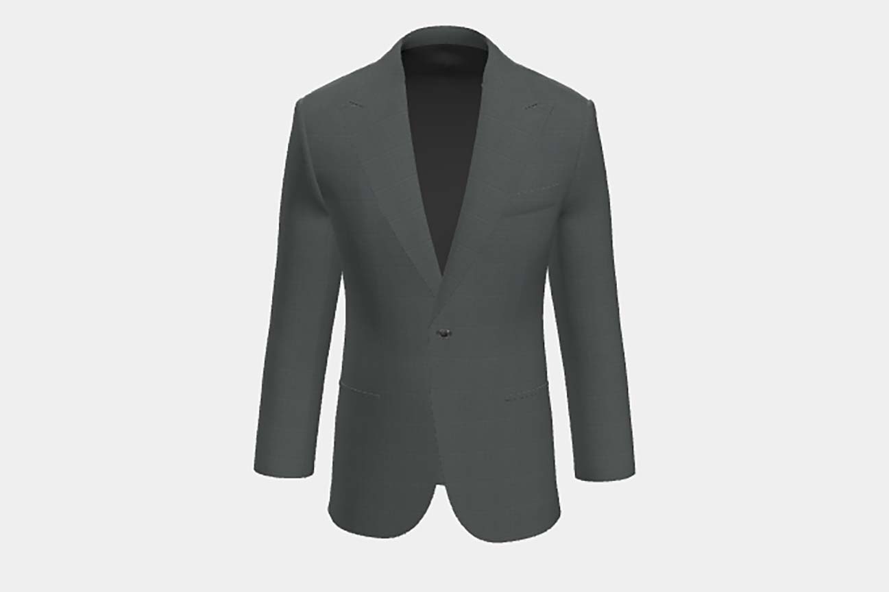Veste tailleur en laine Prince de Galles années 130 verte Caccioppoli