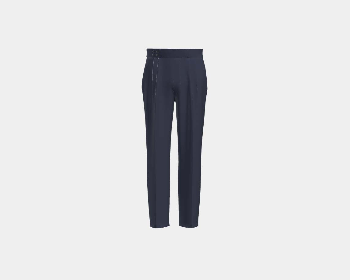 Caccioppoli green solaro 130s wool tailored trousers with band