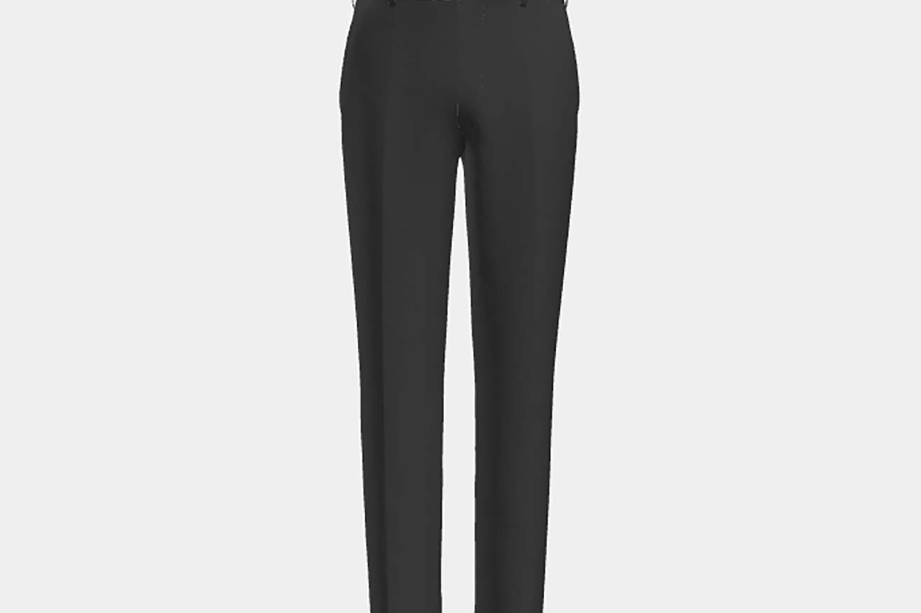 Pantalon tailleur en laine gris 110's Canonico